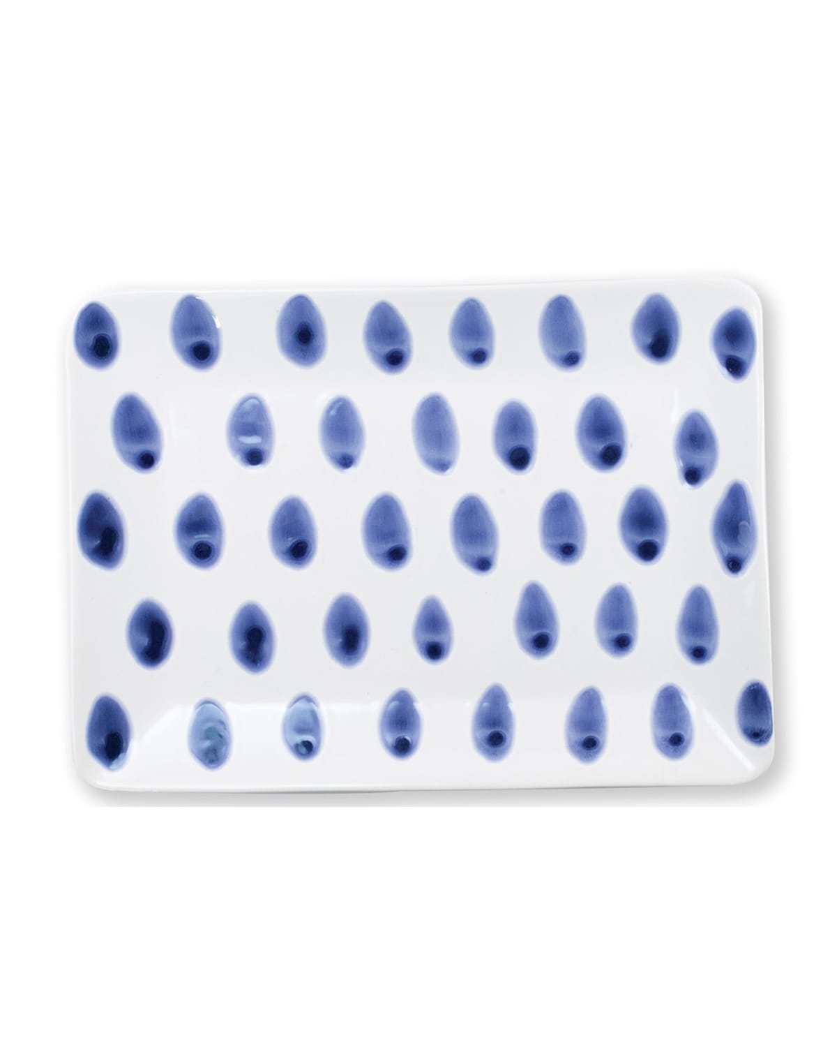 Image Vietri Santorini Dot Small Rectangular Platter