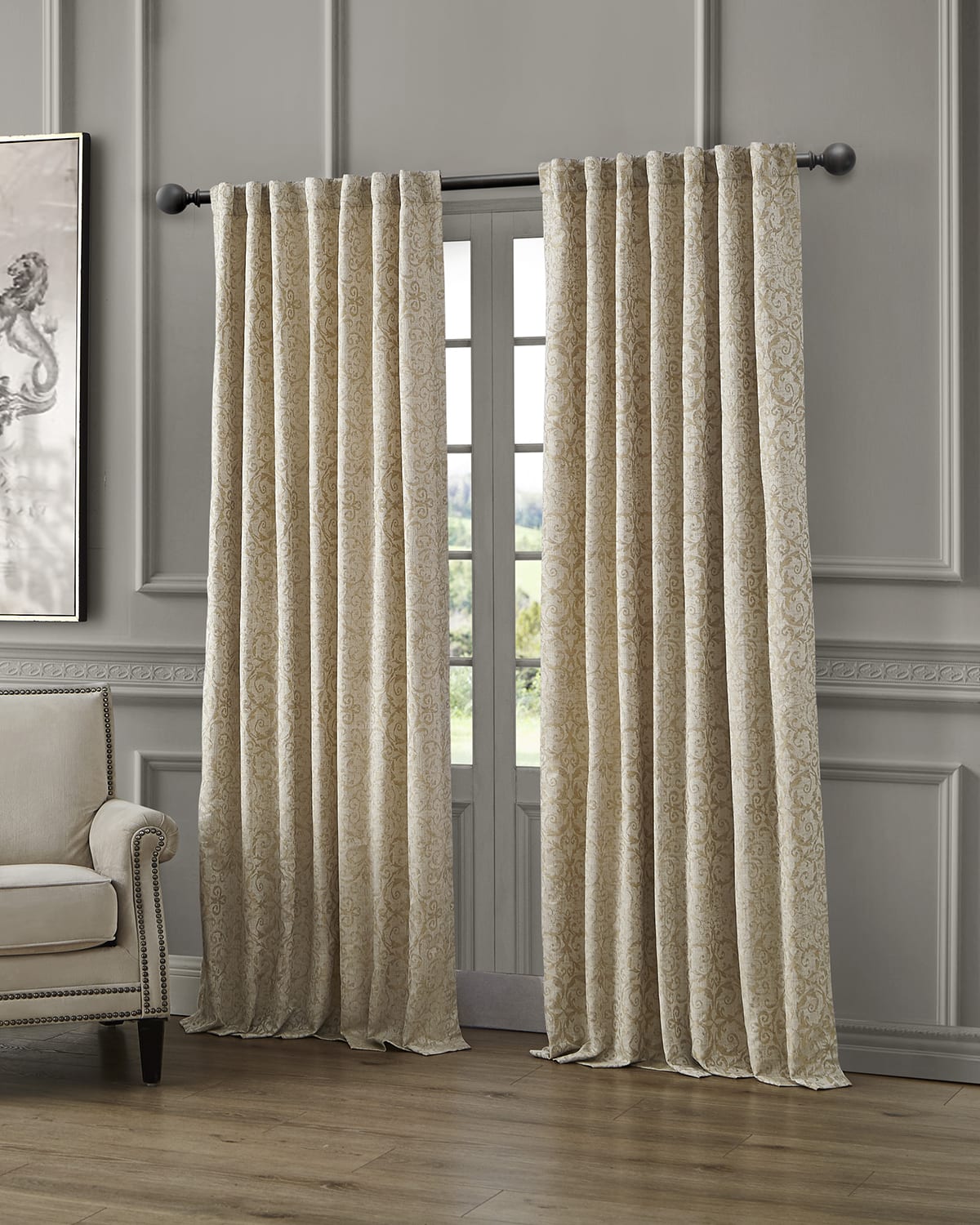 Image Waterford Renly Back Tab Curtain Panel, 84"
