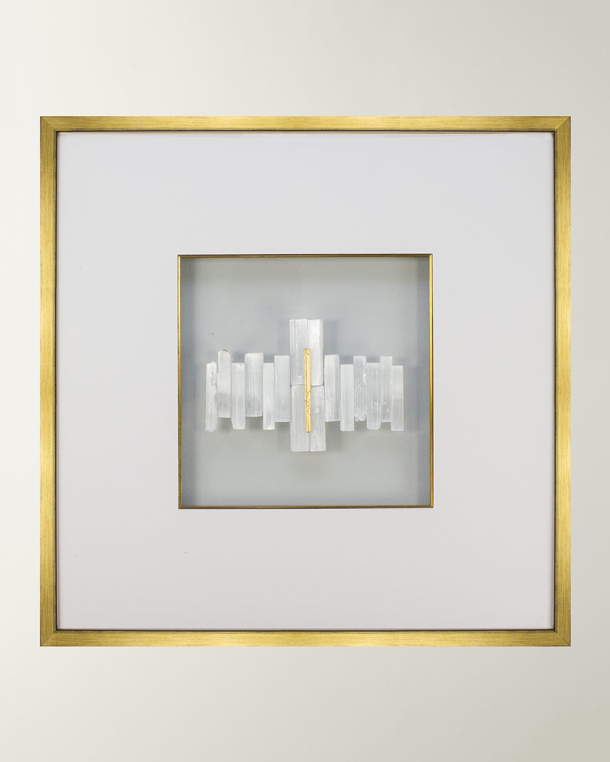 WJC Design Beatrice Selenite Crystal & Gold Leaf Wall Art and Matching Items & Matching Items