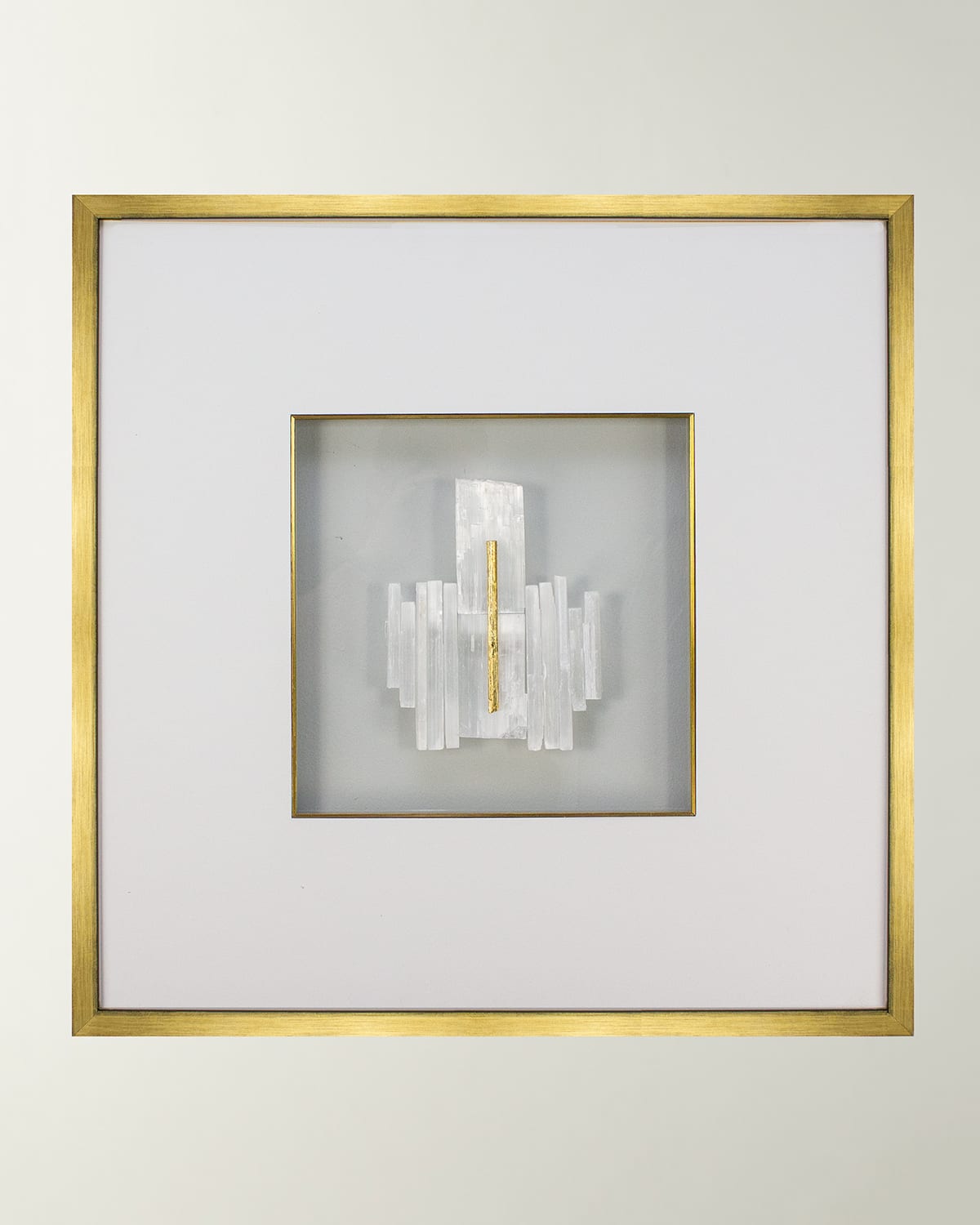 WJC Design Beatrice Selenite Crystal & Gold Leaf Wall Art and Matching Items & Matching Items