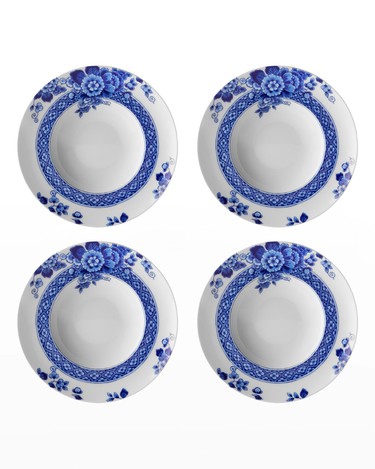 Image Vista Alegre Blue Ming Soup Plates, Set of Four