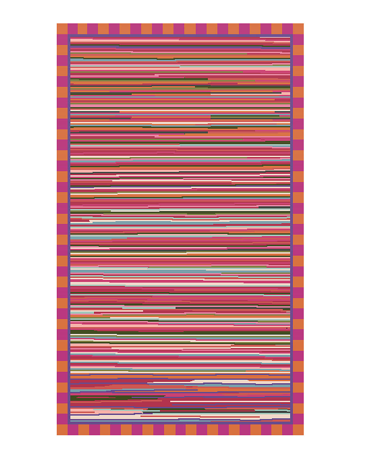 Image MacKenzie-Childs Super Pink Stripe Rug, 3' x 5'