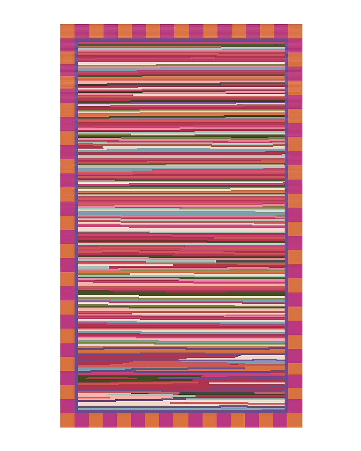 Image MacKenzie-Childs Super Pink Stripe Rug, 2'3" x 3'9"