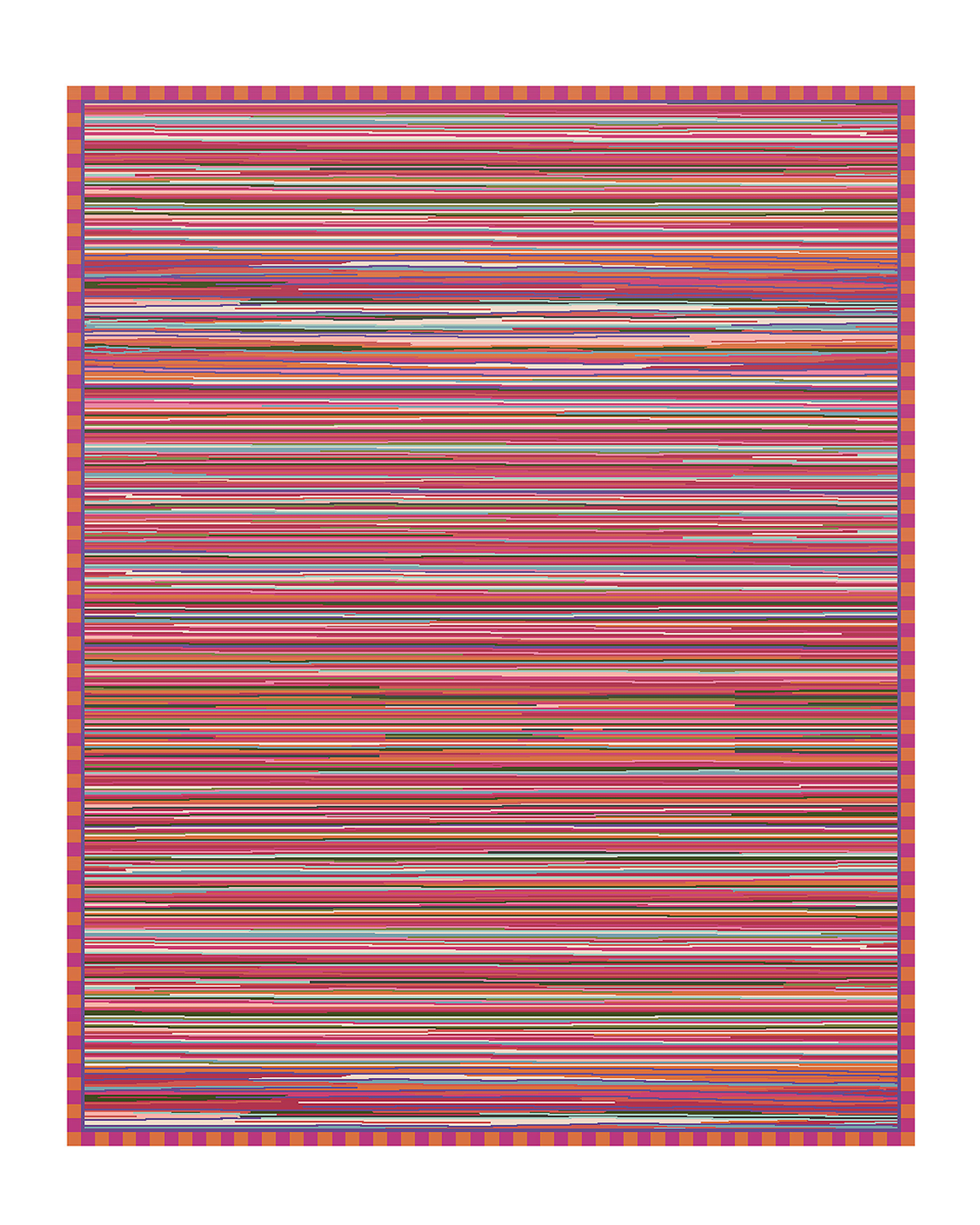 Image MacKenzie-Childs Super Pink Stripe Rug, 8' x 10'