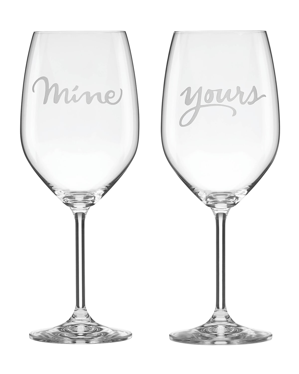 kate spade new york two of a kind his & hers stemless red wine glasses