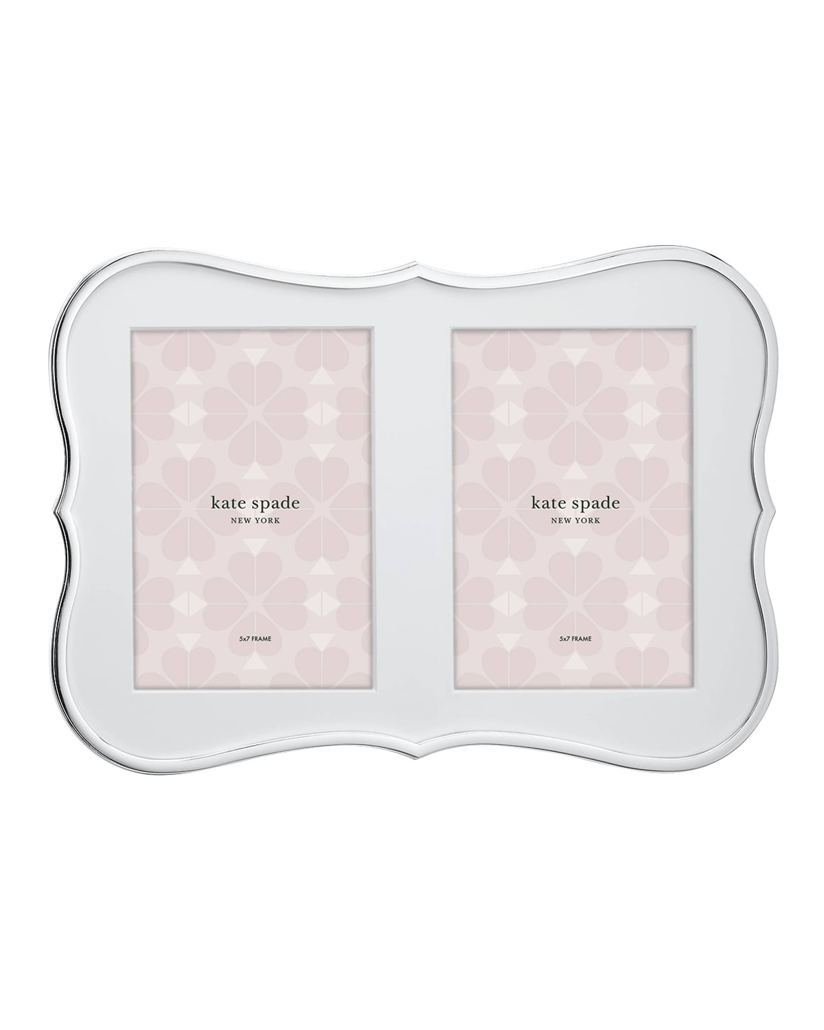 Image kate spade new york crown point double invitation picture frame, silver