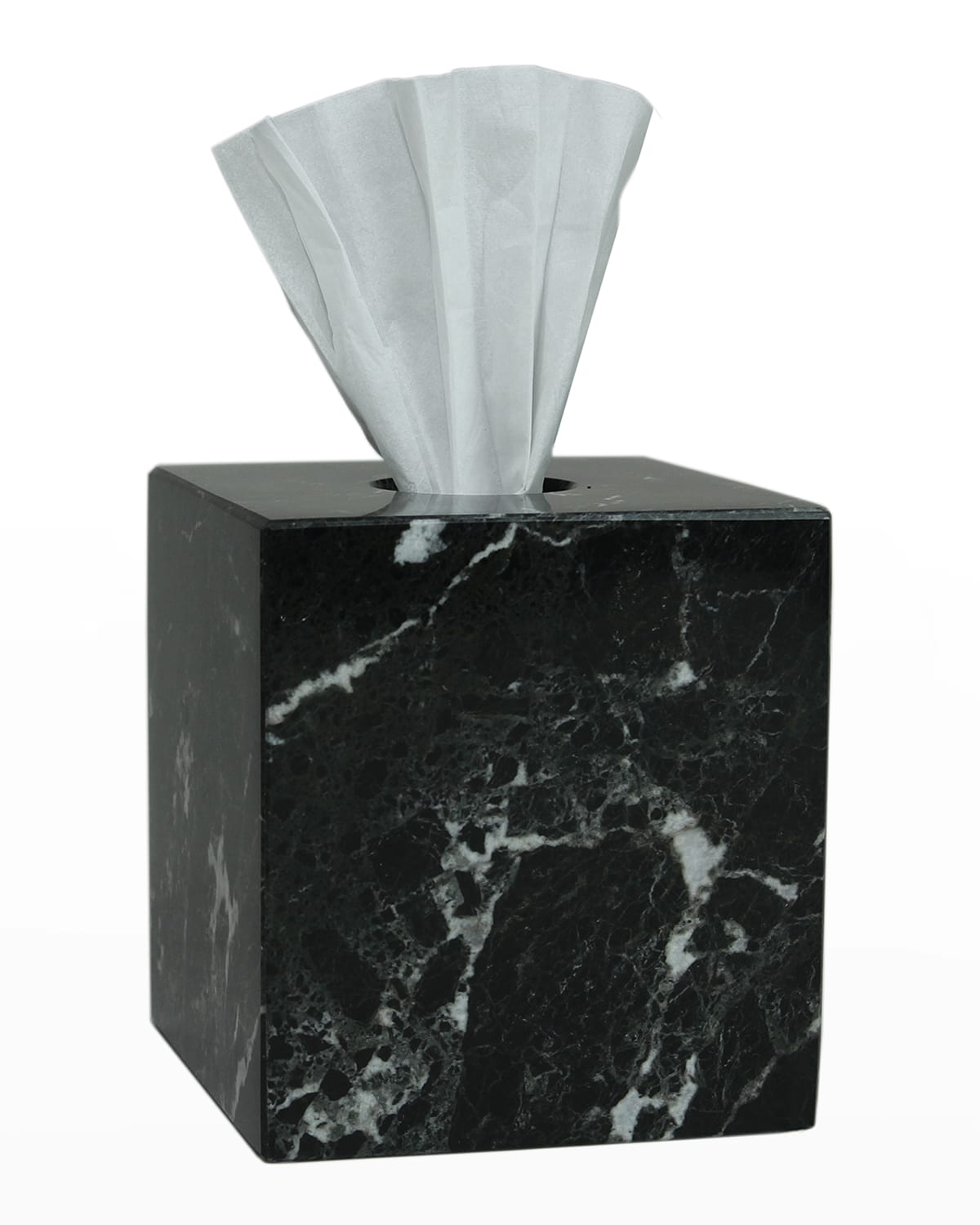 Image Marble Crafter Myrtus Collection Black Zebra Tissue Box Holder