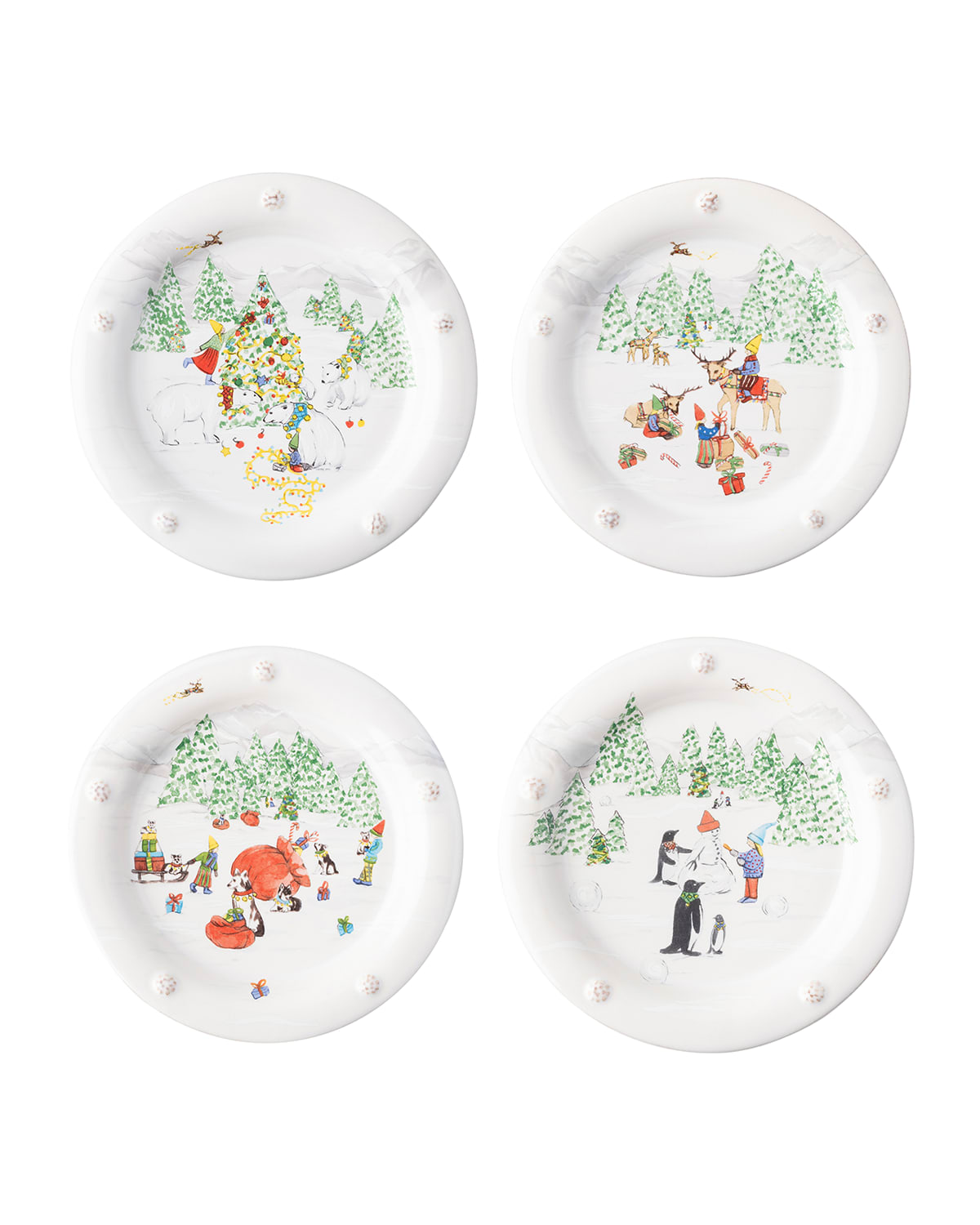 Image Juliska Berry & Thread North Pole Cocktail Plates, Set of 4