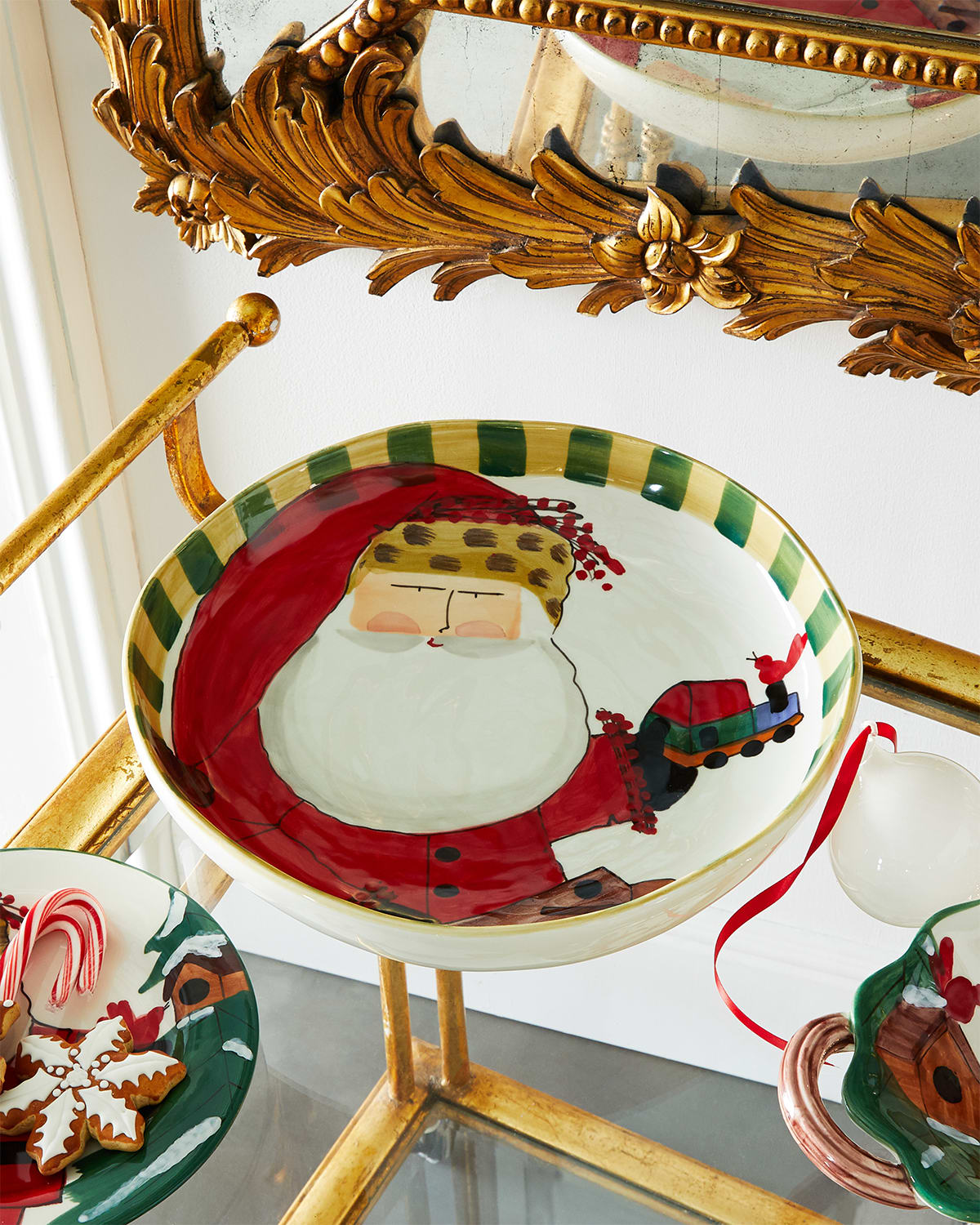 Image Vietri Old St. Nick Round Shallow Bowl