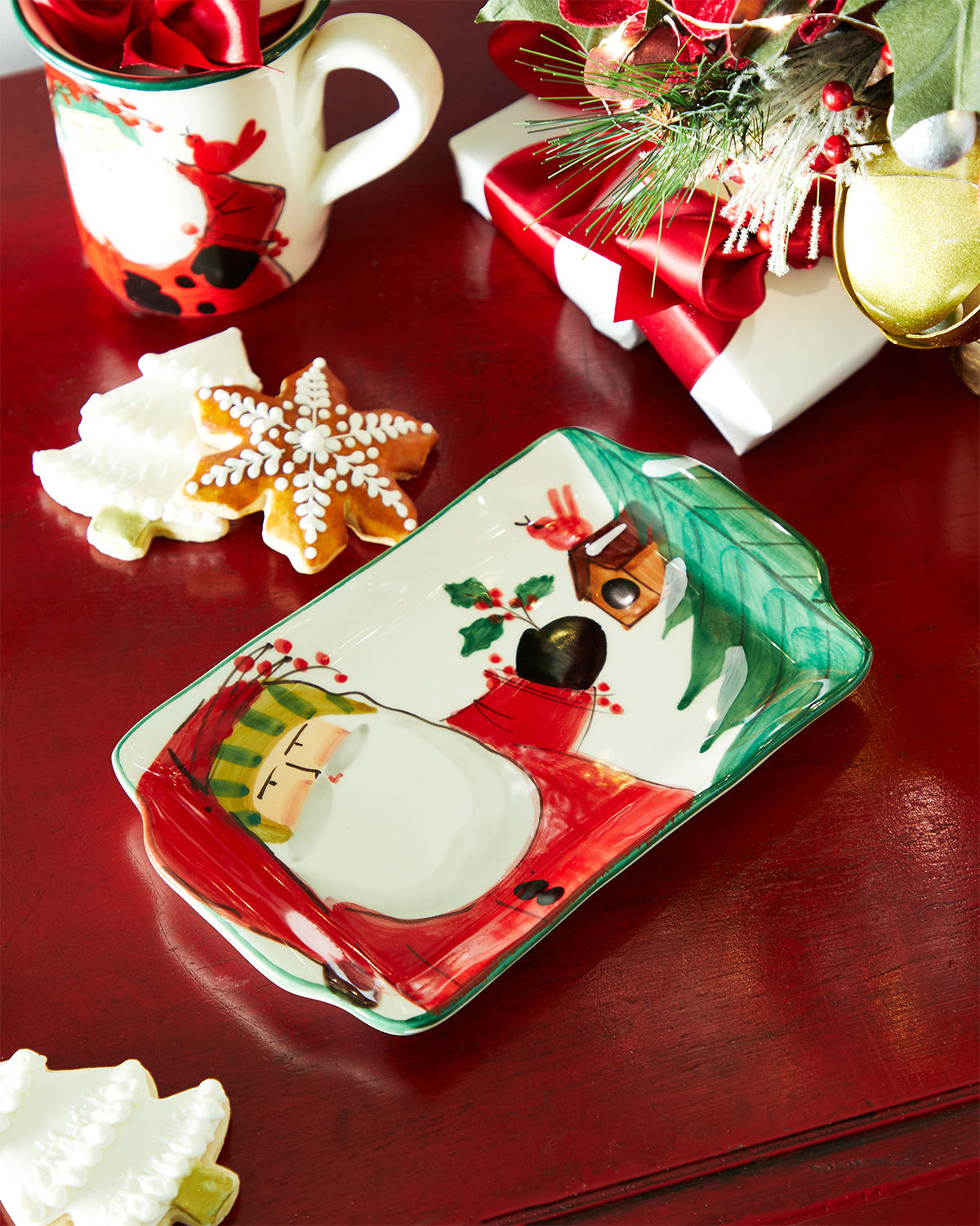 Image Vietri Old St. Nick 2020 Limited Edition Small Rectangle Platter