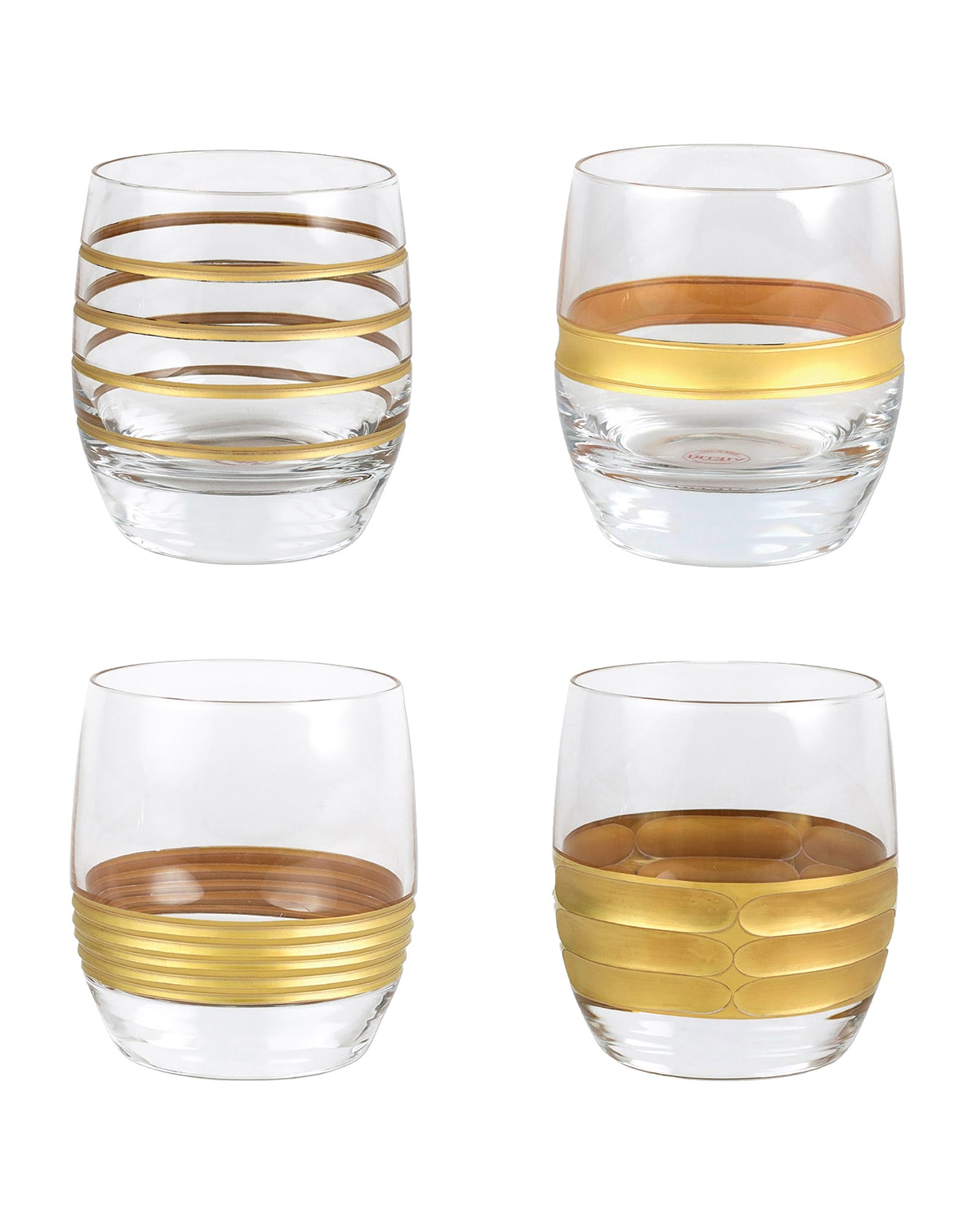 Image Vietri Raffaello Assorted Double Old Fashioned Glass, Set of 4