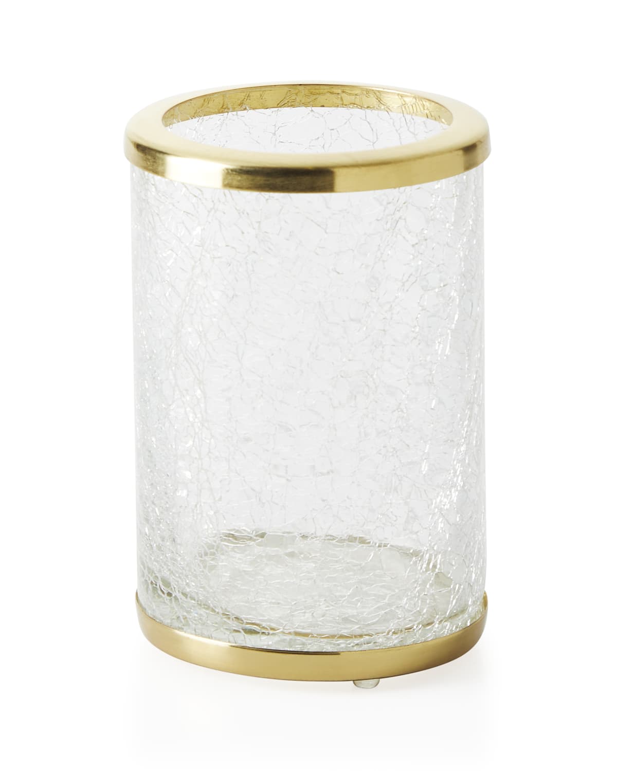 Image Pigeon and Poodle Pomaria Brushed Gold Brush Holder