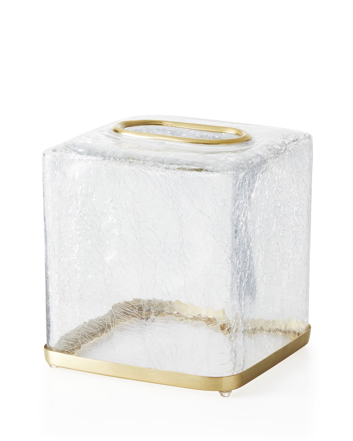 Image Pigeon and Poodle Pomaria Brushed Gold Tissue Box Cover