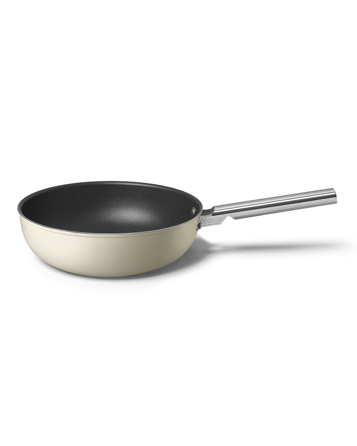 SMEG 4 Qt. Nonstick Deep Pan with Lid | Cream