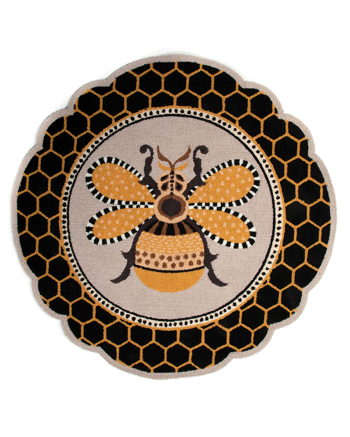 Image MacKenzie-Childs Queen Bee Rug, 4' Round