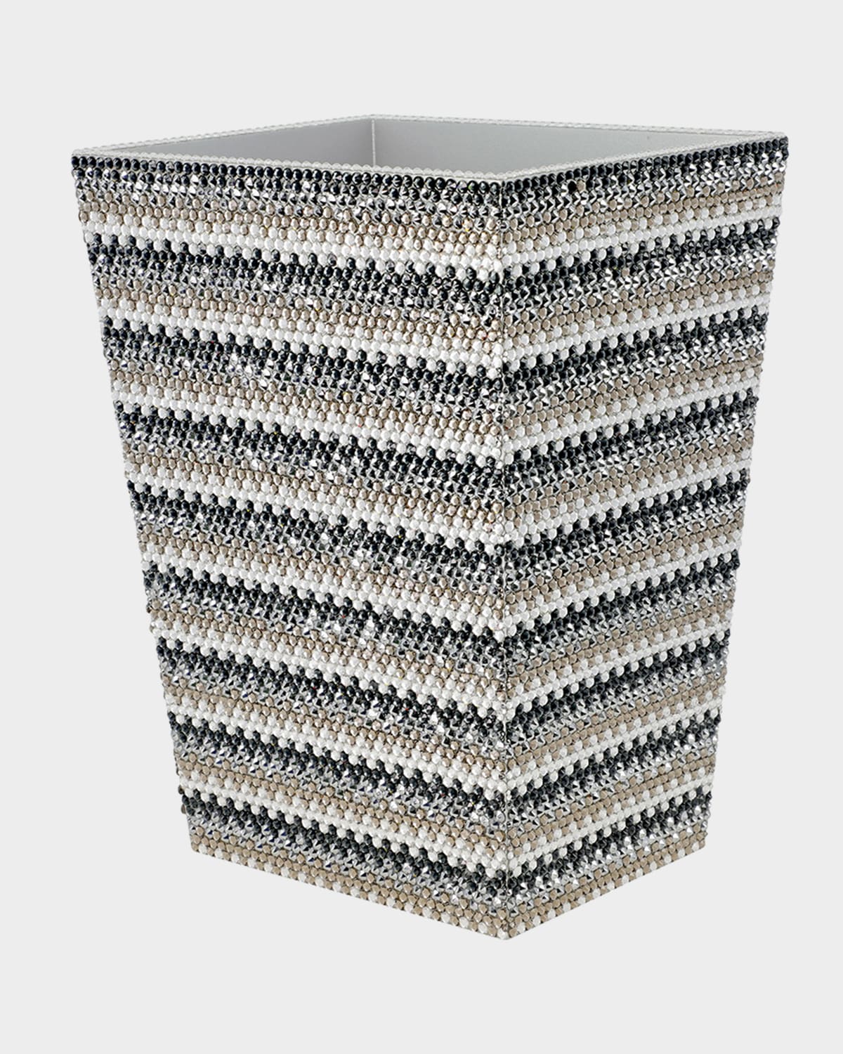 Image Mike & Ally Biarritz Wastebasket with Swarovski Crystals, Silver