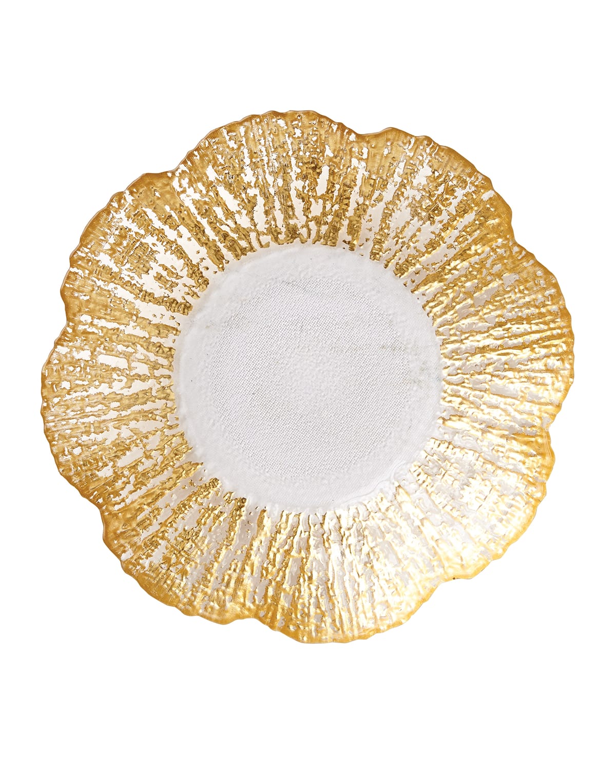 Image Vietri Rufolo Glass Small Shallow Bowl, Gold