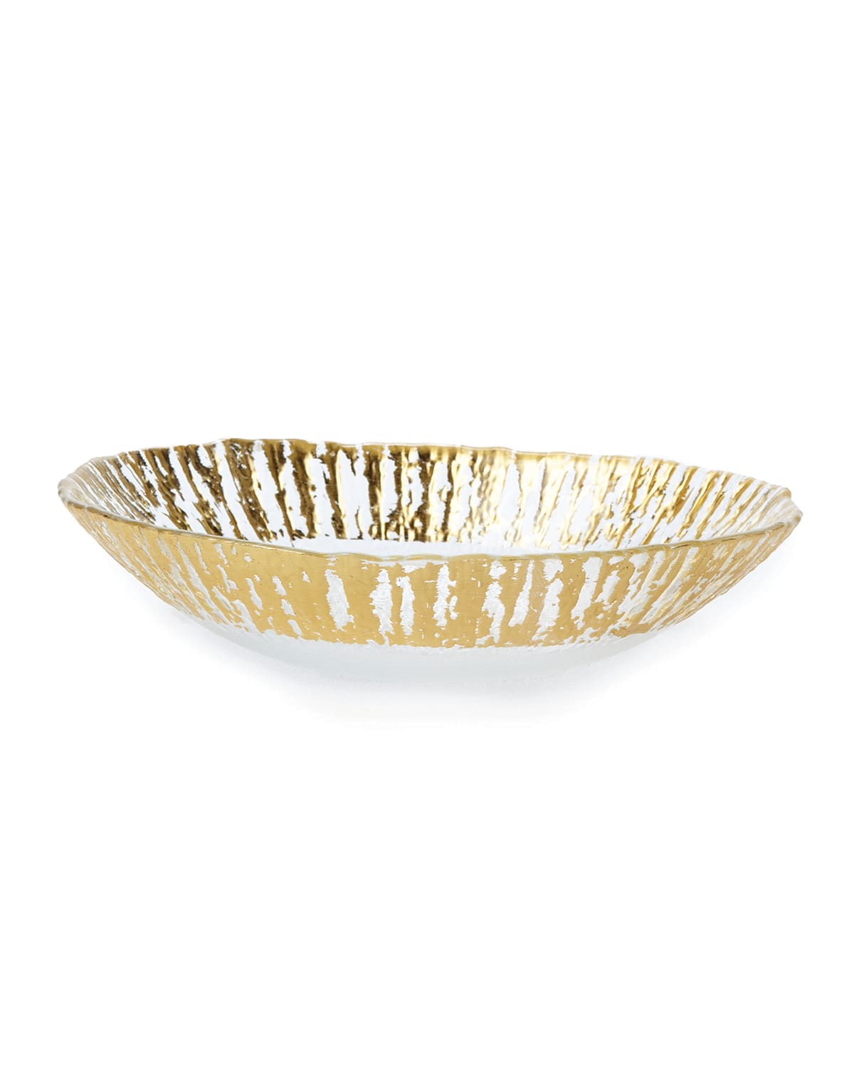 Image Vietri Rufolo Glass Medium Oval Serving Bowl, Gold