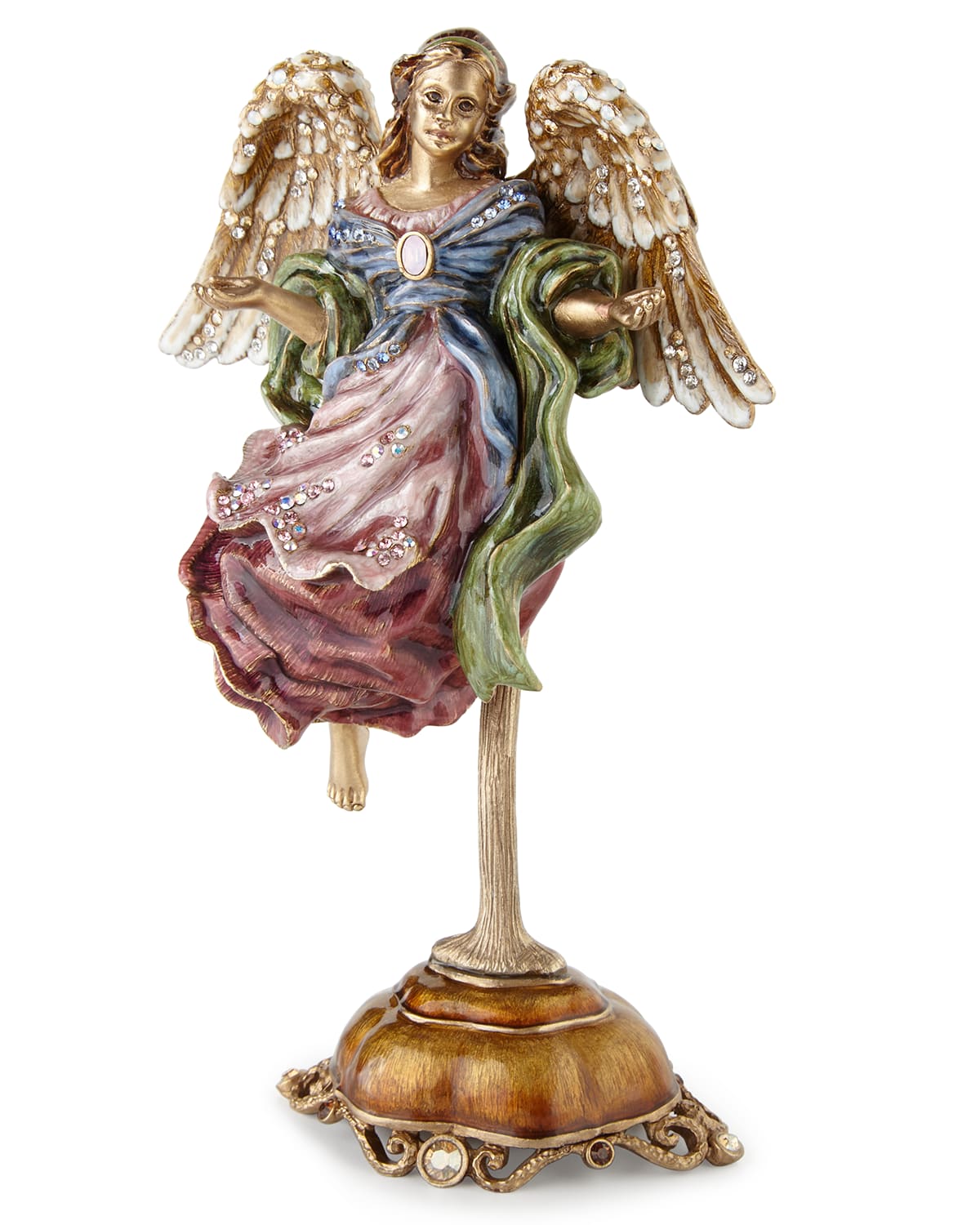 Image Jay Strongwater Flying Angel Figurine with Stand