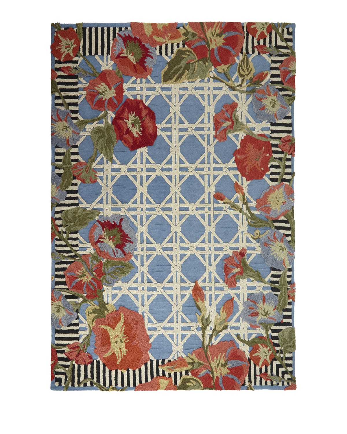 Image MacKenzie-Childs Blue Morning Glory Rug, 8' x 10'