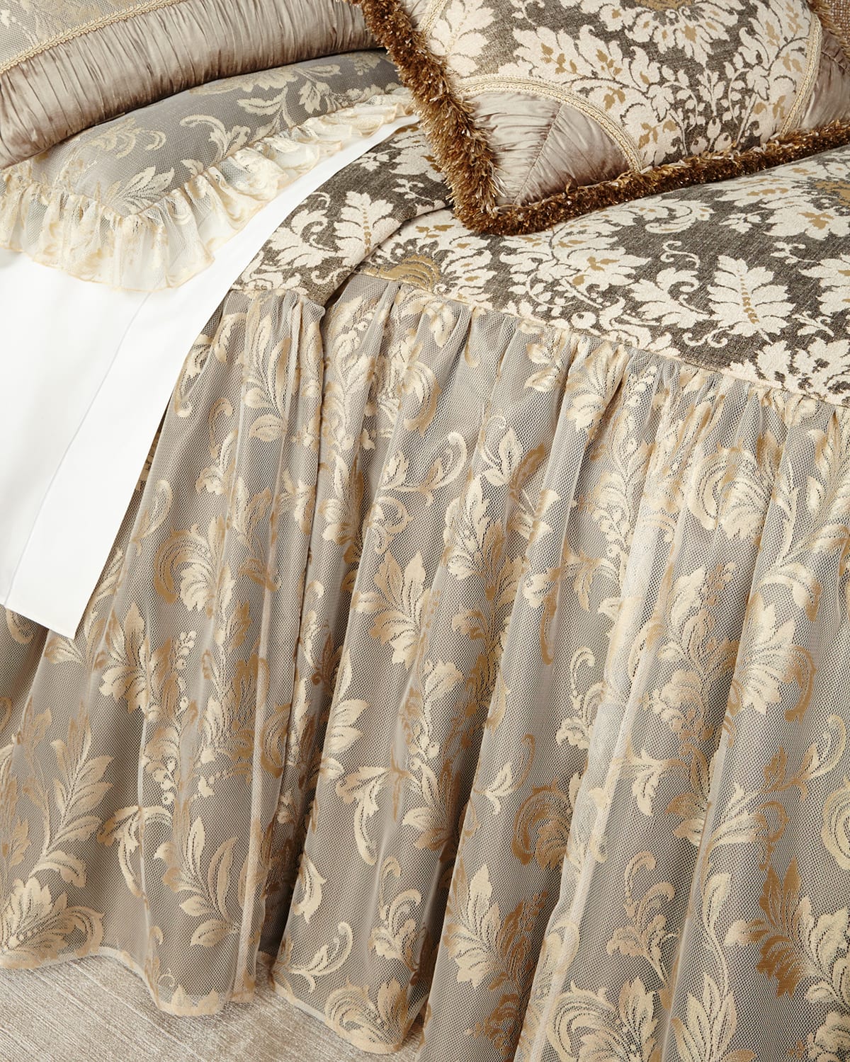 Image Dian Austin Couture Home King Elegance Skirted Coverlet