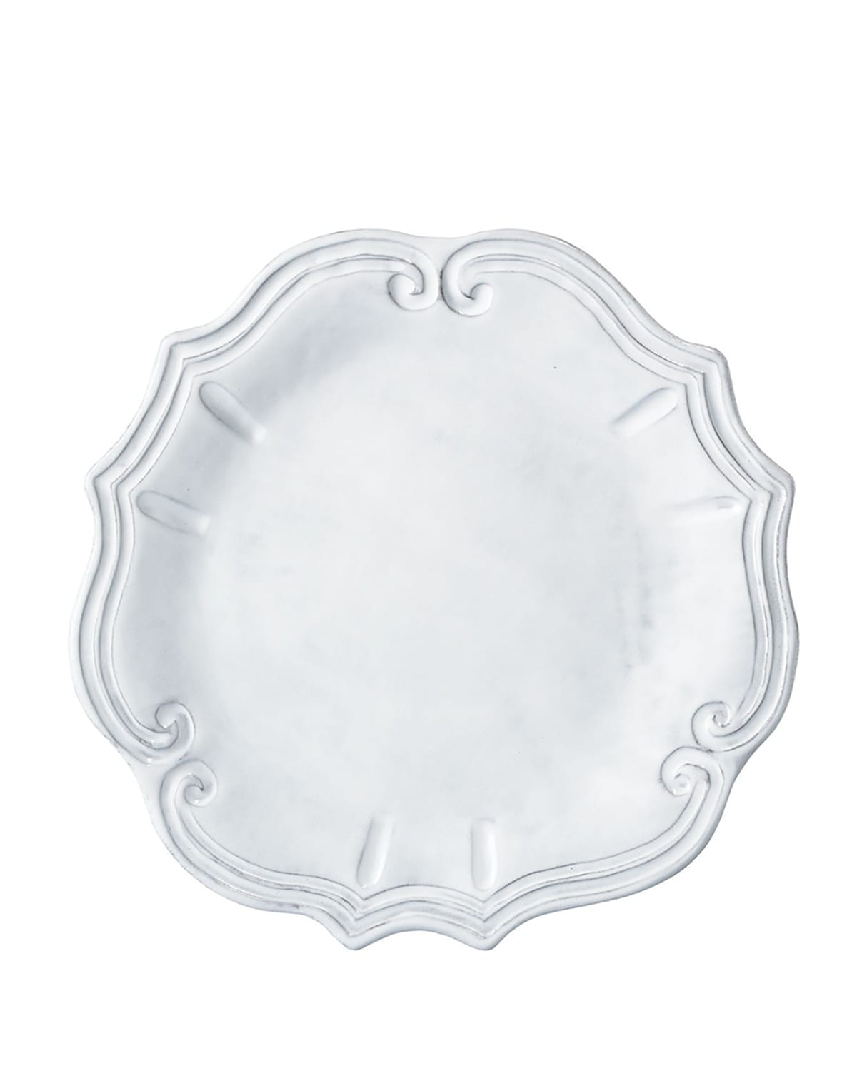 Image Vietri Incanto White Baroque Dinner Plate