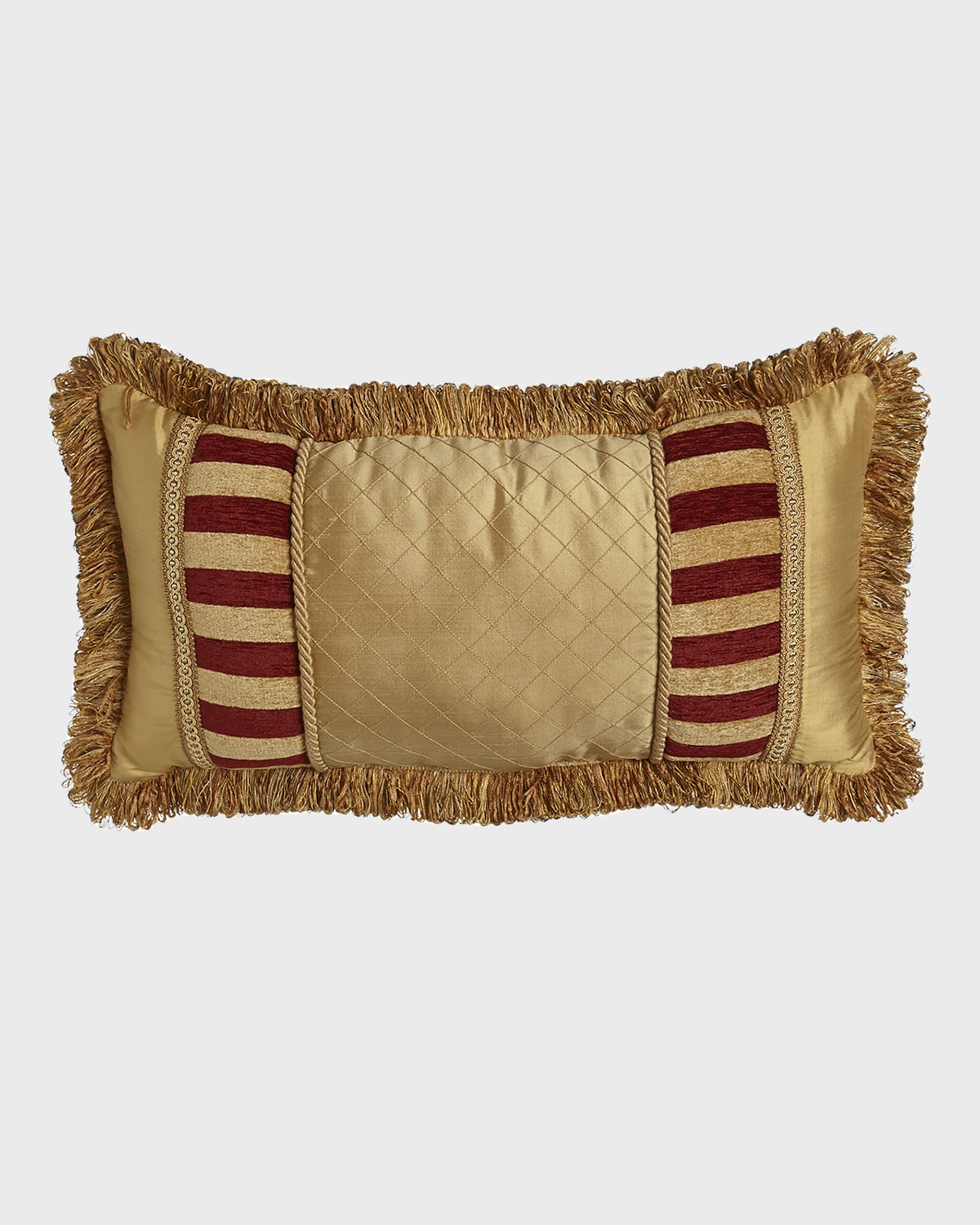 Image Austin Horn Collection Bellissimo Pieced Pillow with Fringe, 13" x 24"