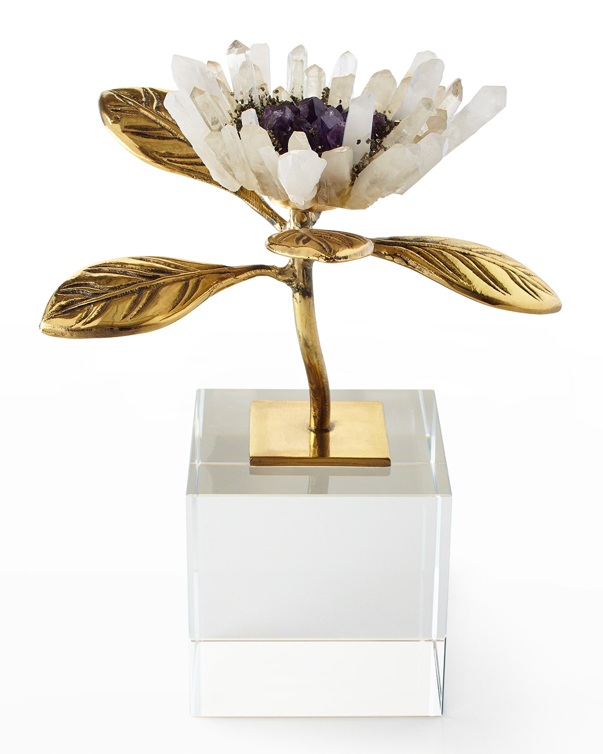 Image John-Richard Collection Single Crystal Bloom Floral Sculpture