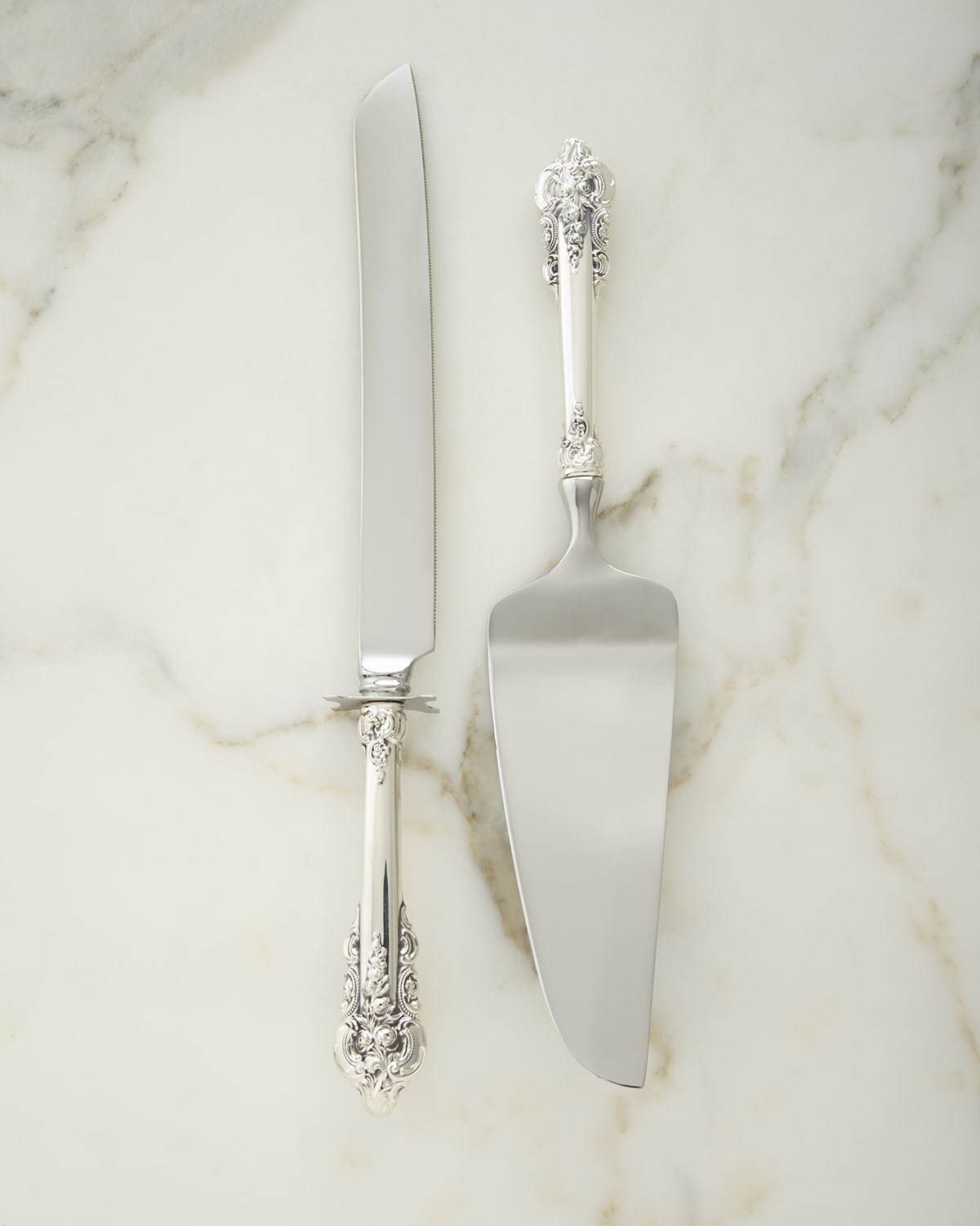 Image Wallace Silversmiths Grande Baroque 75th Anniversary Cake Serving Set