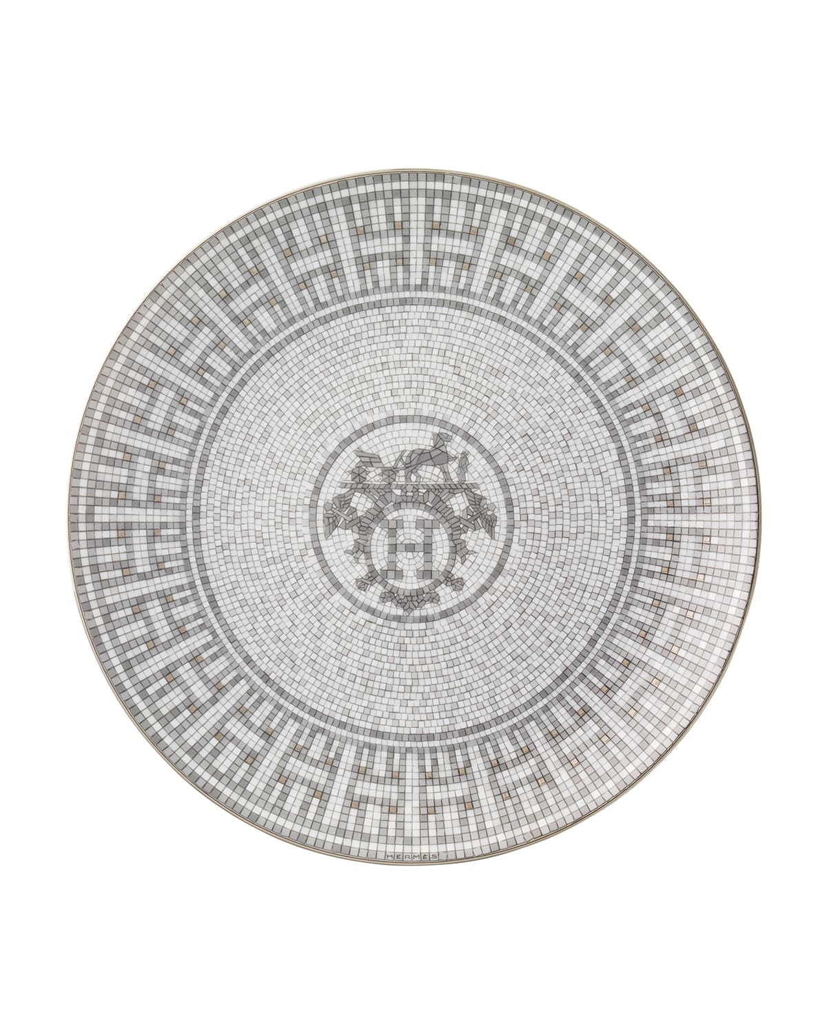 Image Hermes Mosaique au 24 Platinum Salad/Dessert Plate