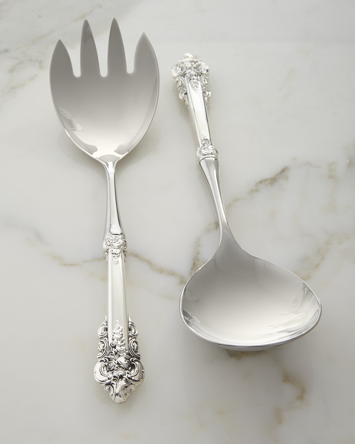Image Wallace Silversmiths Grande Baroque 75th Anniversary Salad Set