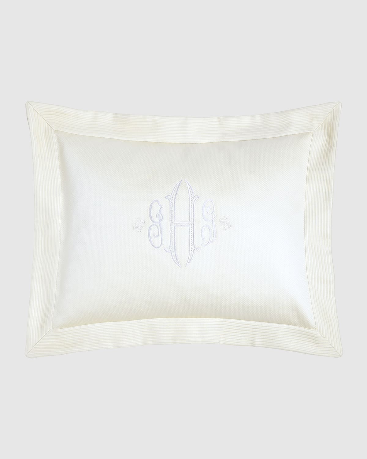 Image Peacock Alley King Angelina Pique Sham with Script Monogram