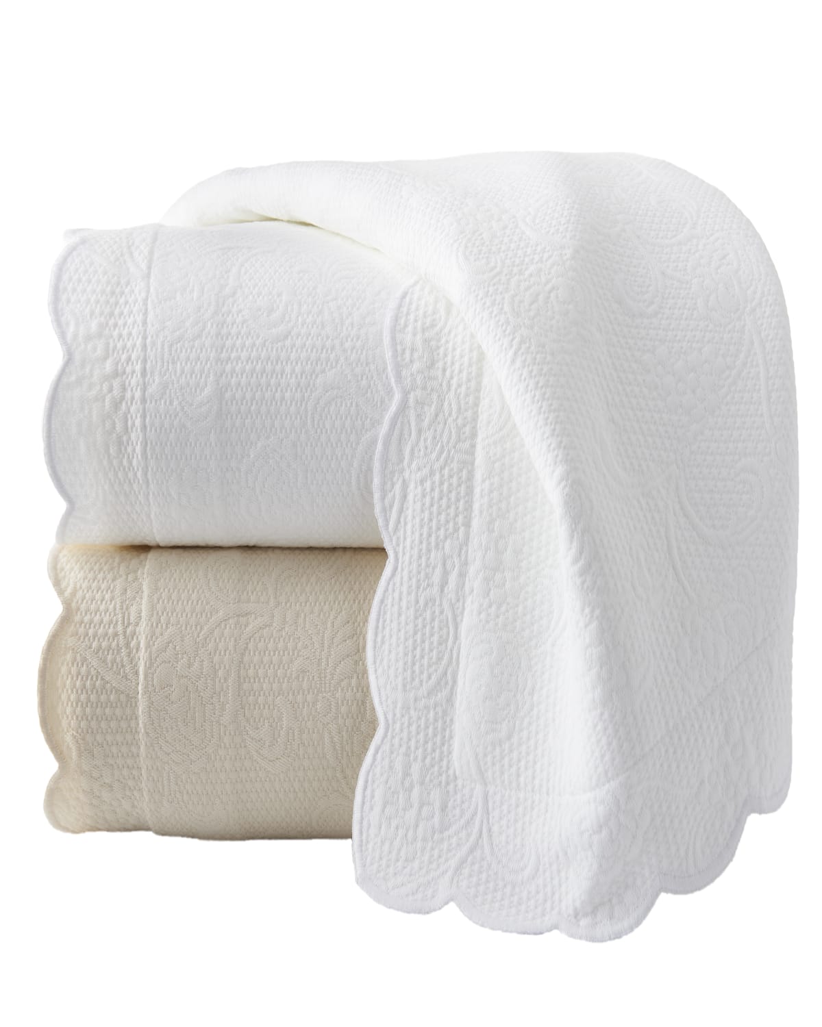 Image Sferra Twin Floral Matelasse Coverlet