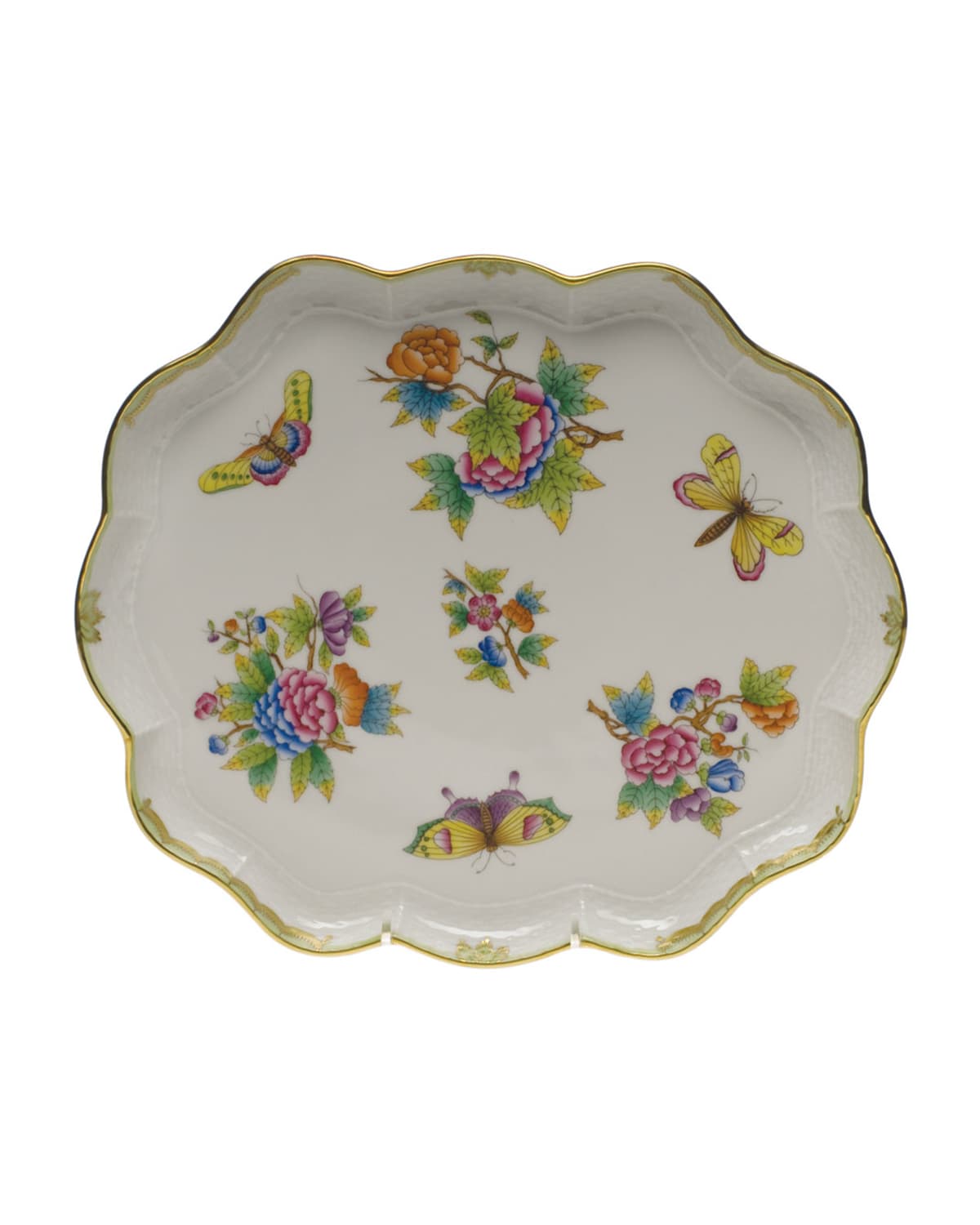 Image Herend Queen Victoria Scalloped Tray