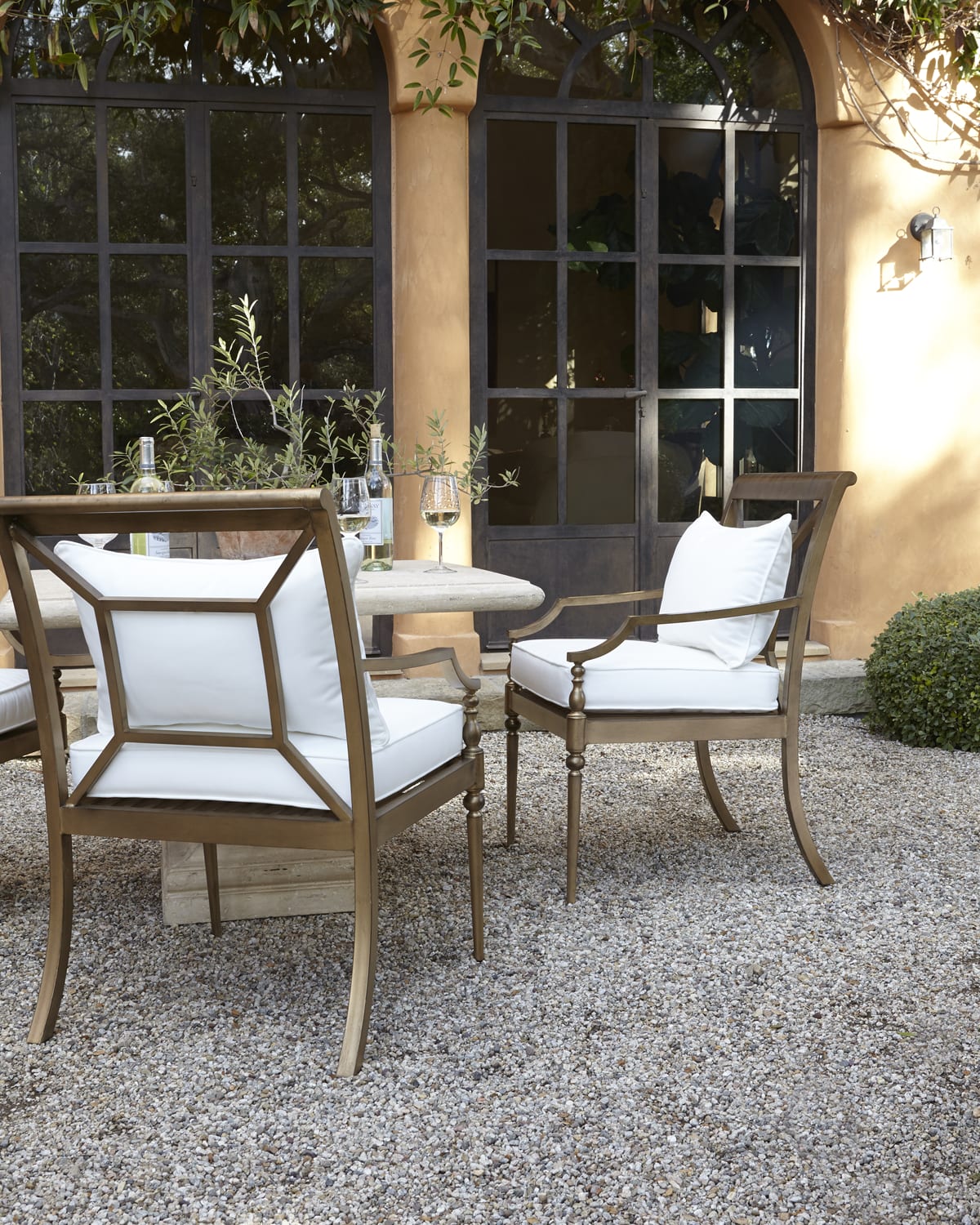 Image Neiman Marcus Two Sophia Outdoor Dining Chairs