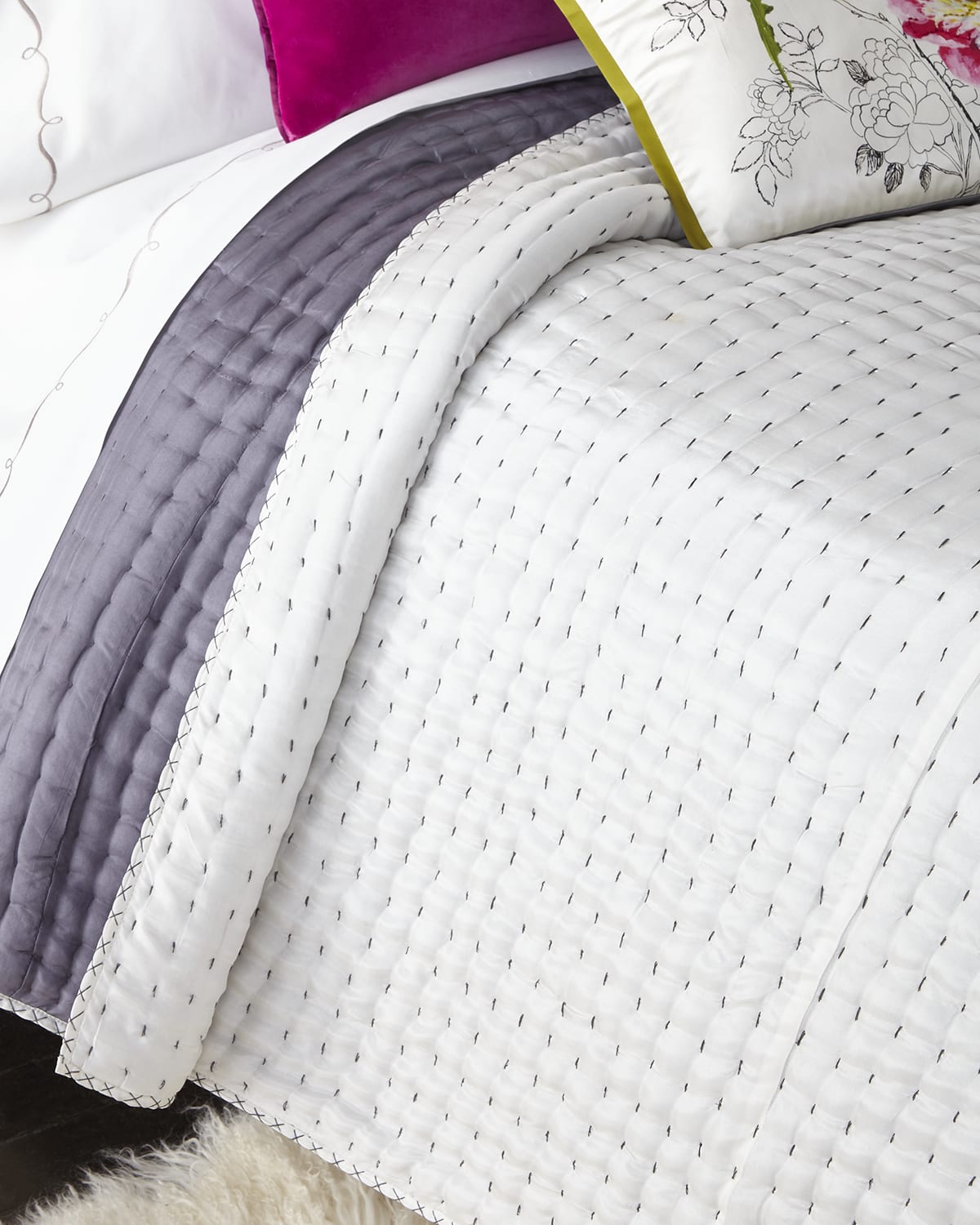 Image Designers Guild Reversible Silk Quilt, King