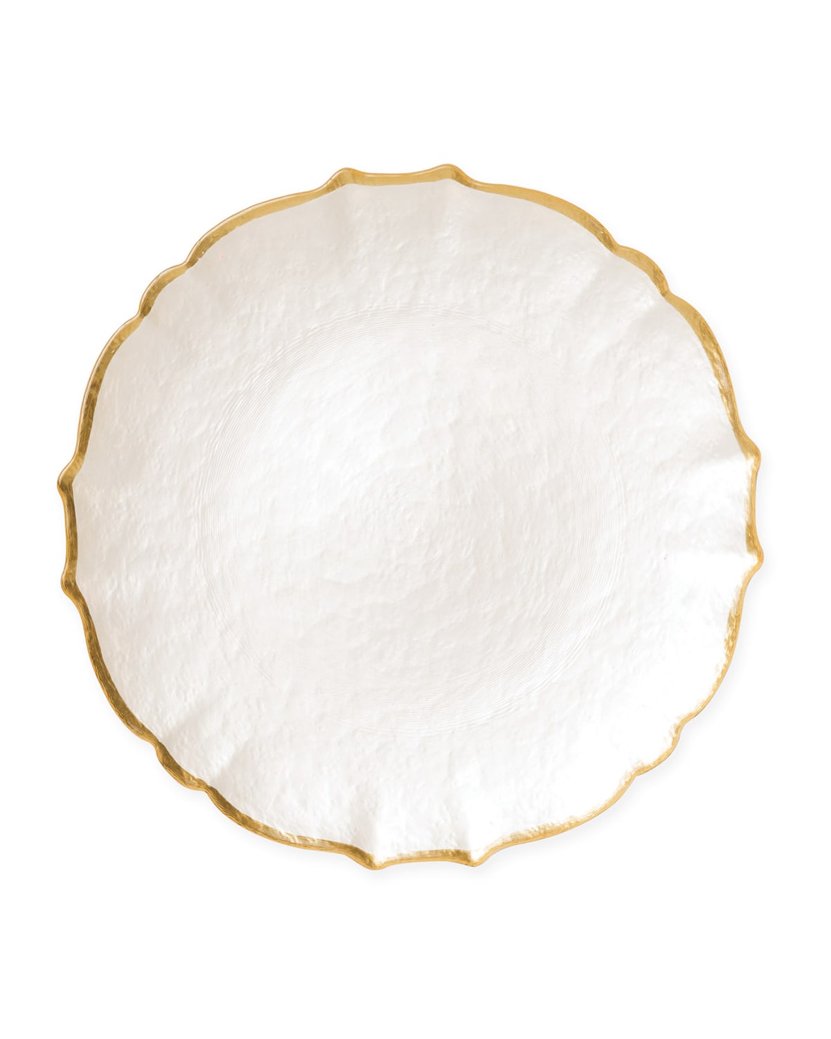 Image Vietri Baroque Glass White Salad Plate