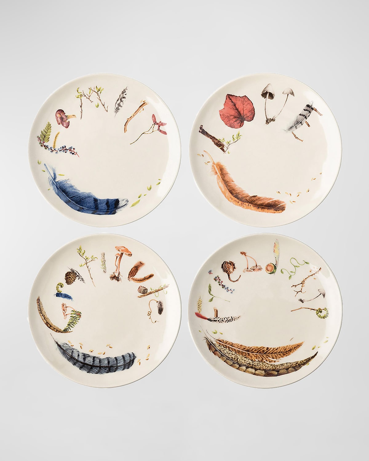 Image Juliska Forest Walk Tidbit Plates, Set of 4