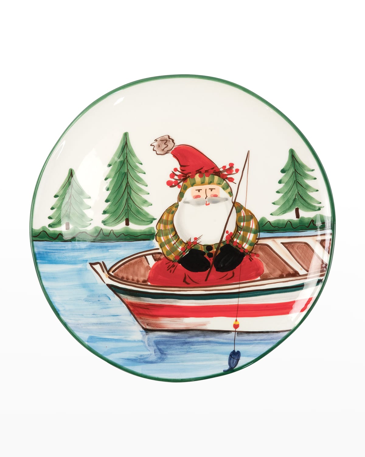 Image Vietri Old St. Nick Fishing Round Platter