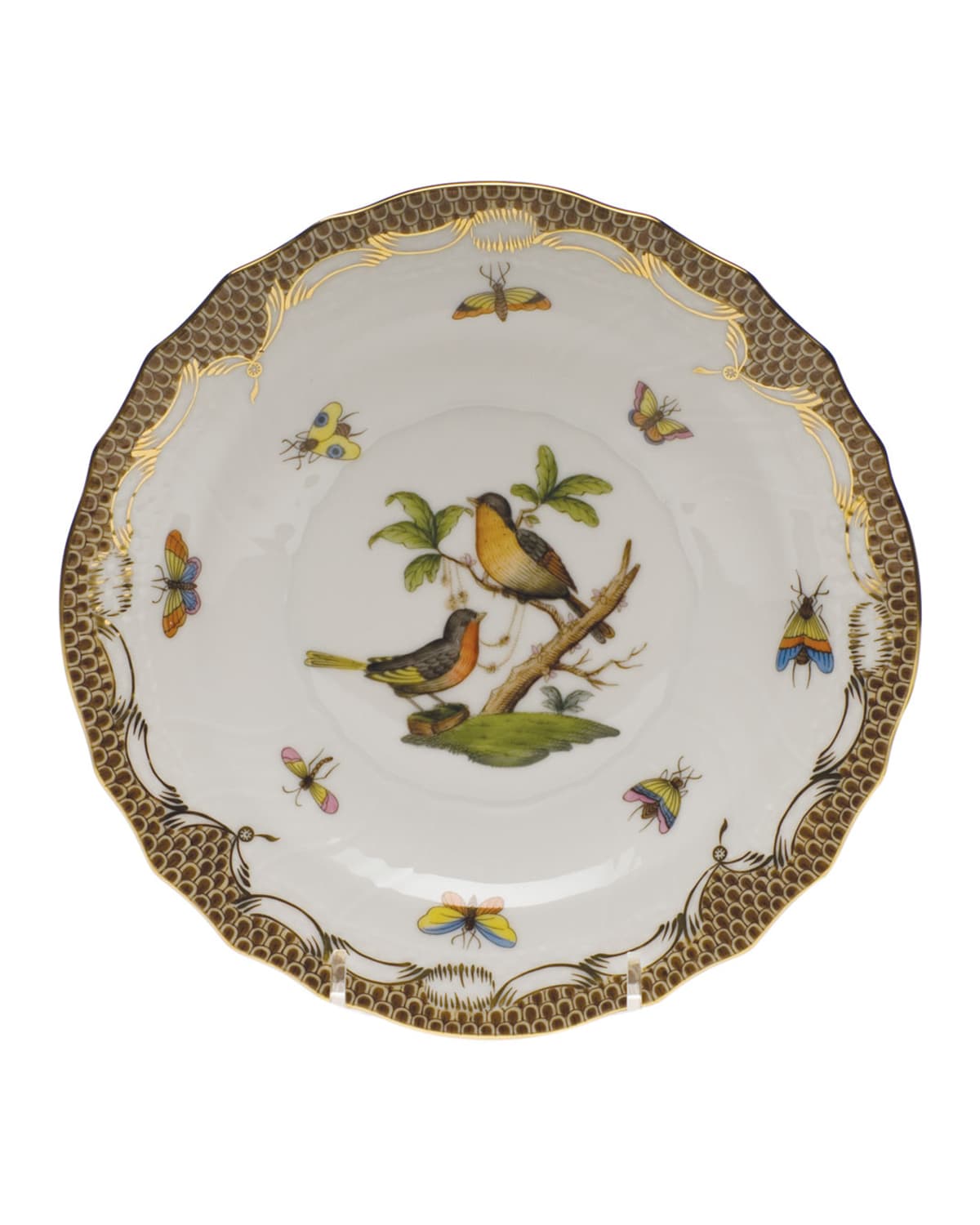 Image Herend Rothschild Bird Brown Salad Plate