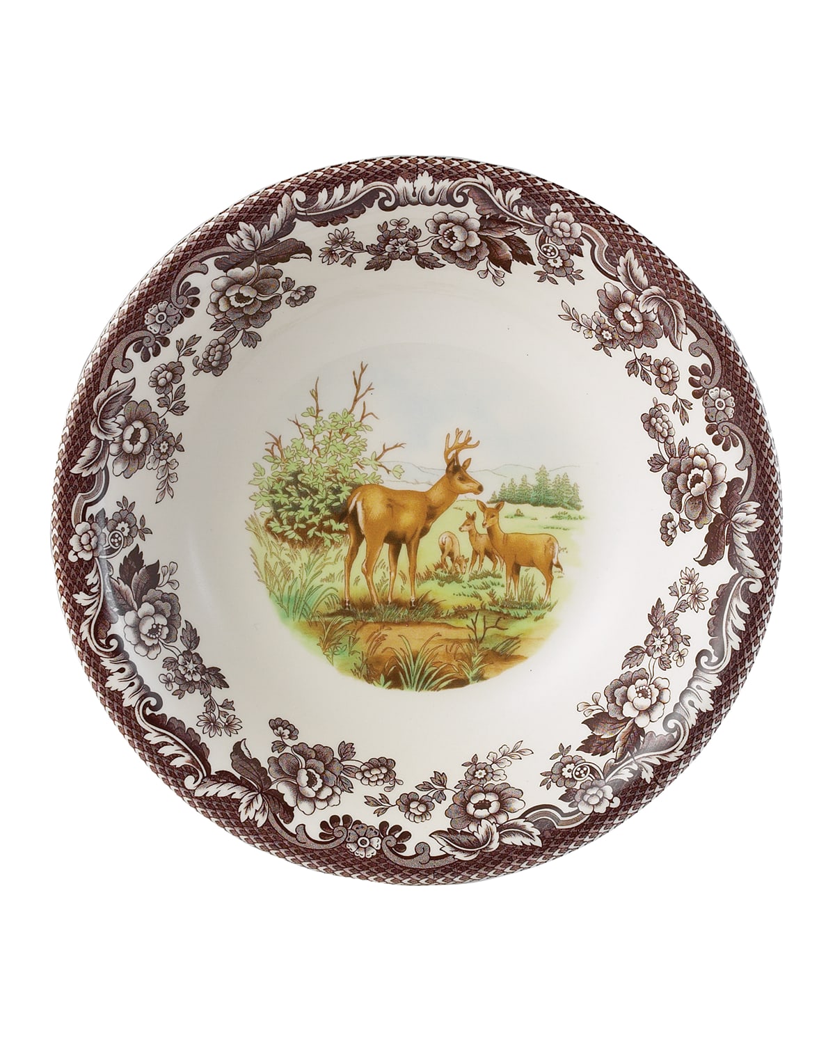 Image Spode Woodland American Wildlife Mule Deer Ascot Cereal Bowl