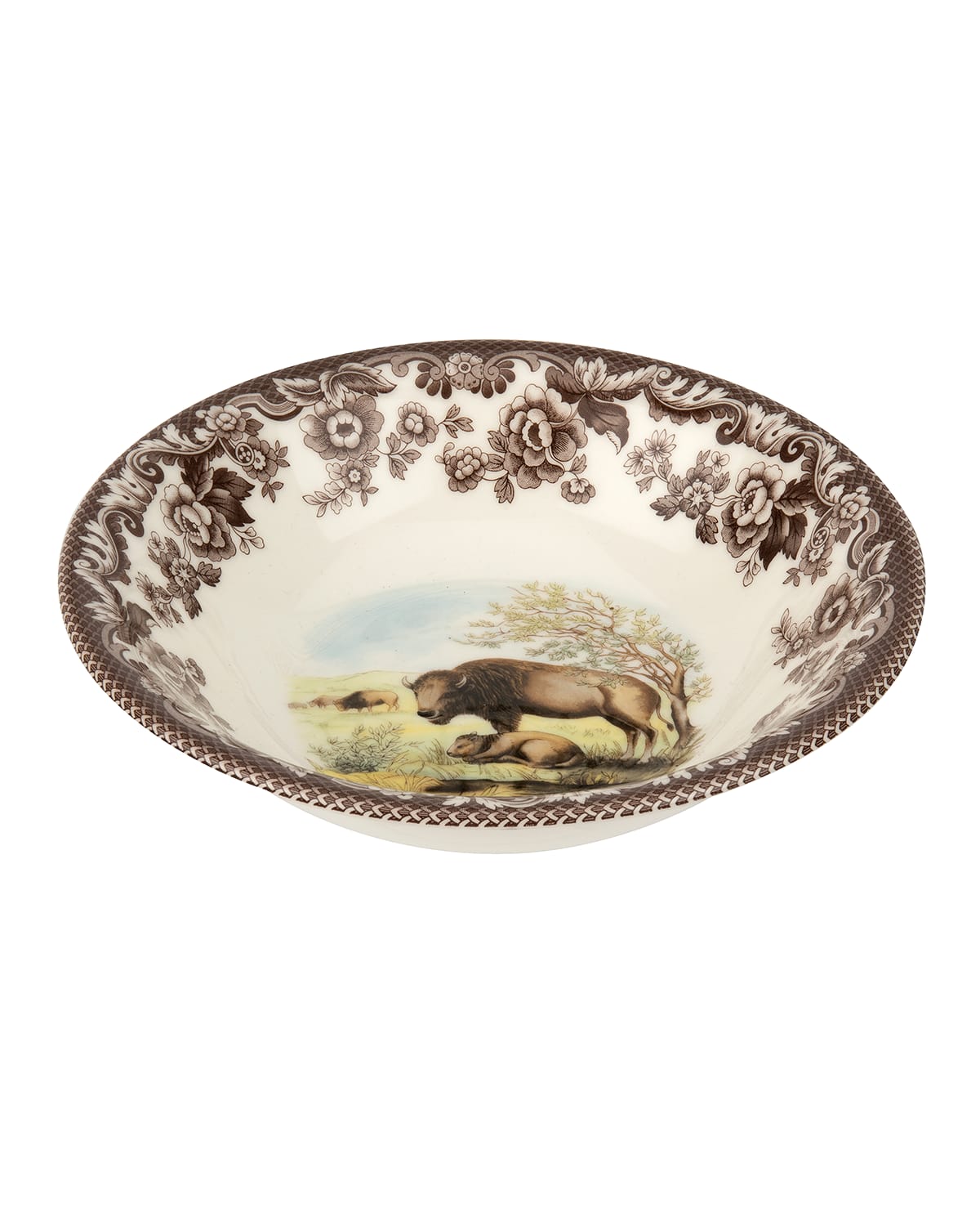 Image Spode Woodland Bison Ascot Cereal Bowl