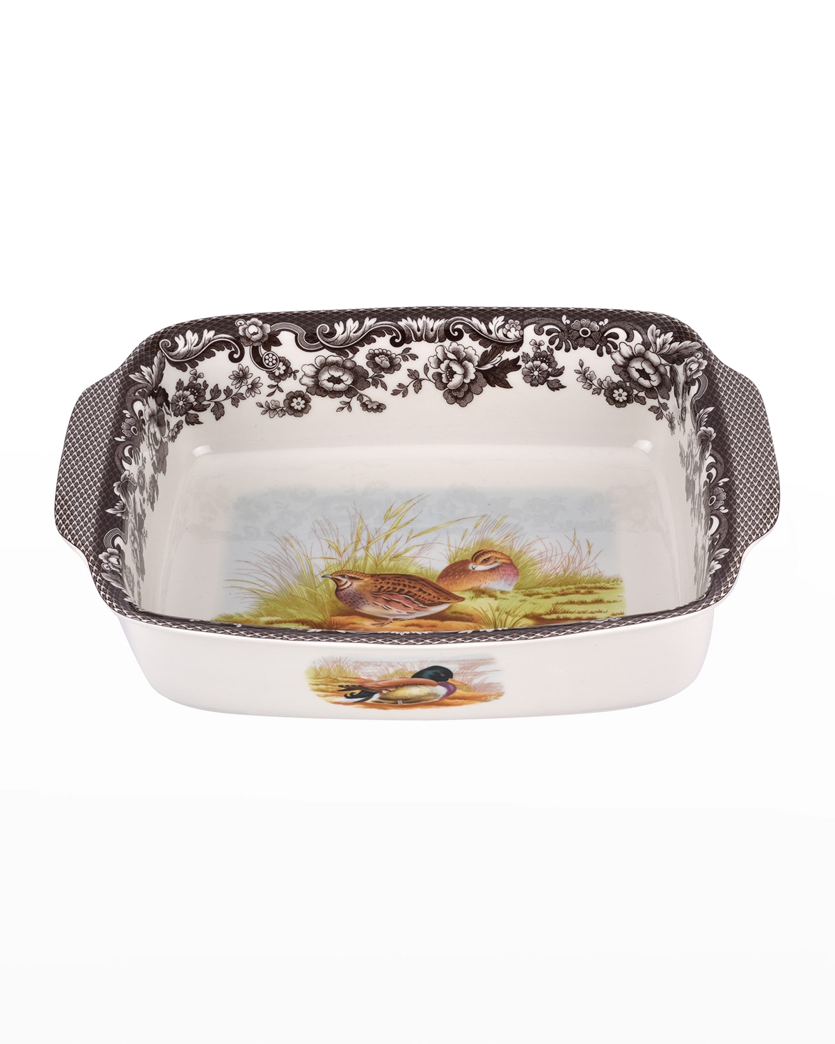 Image Spode Woodland Rabbit/Quail Rectangular Handled Tray