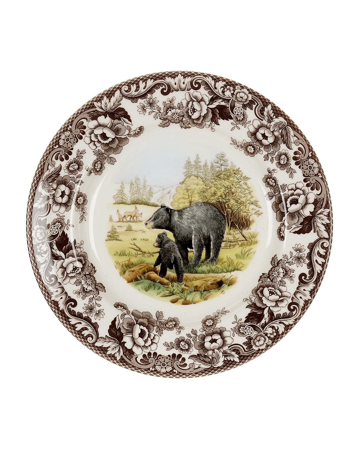 Image Spode Woodland American Wildlife Black Bear Dinner Plate