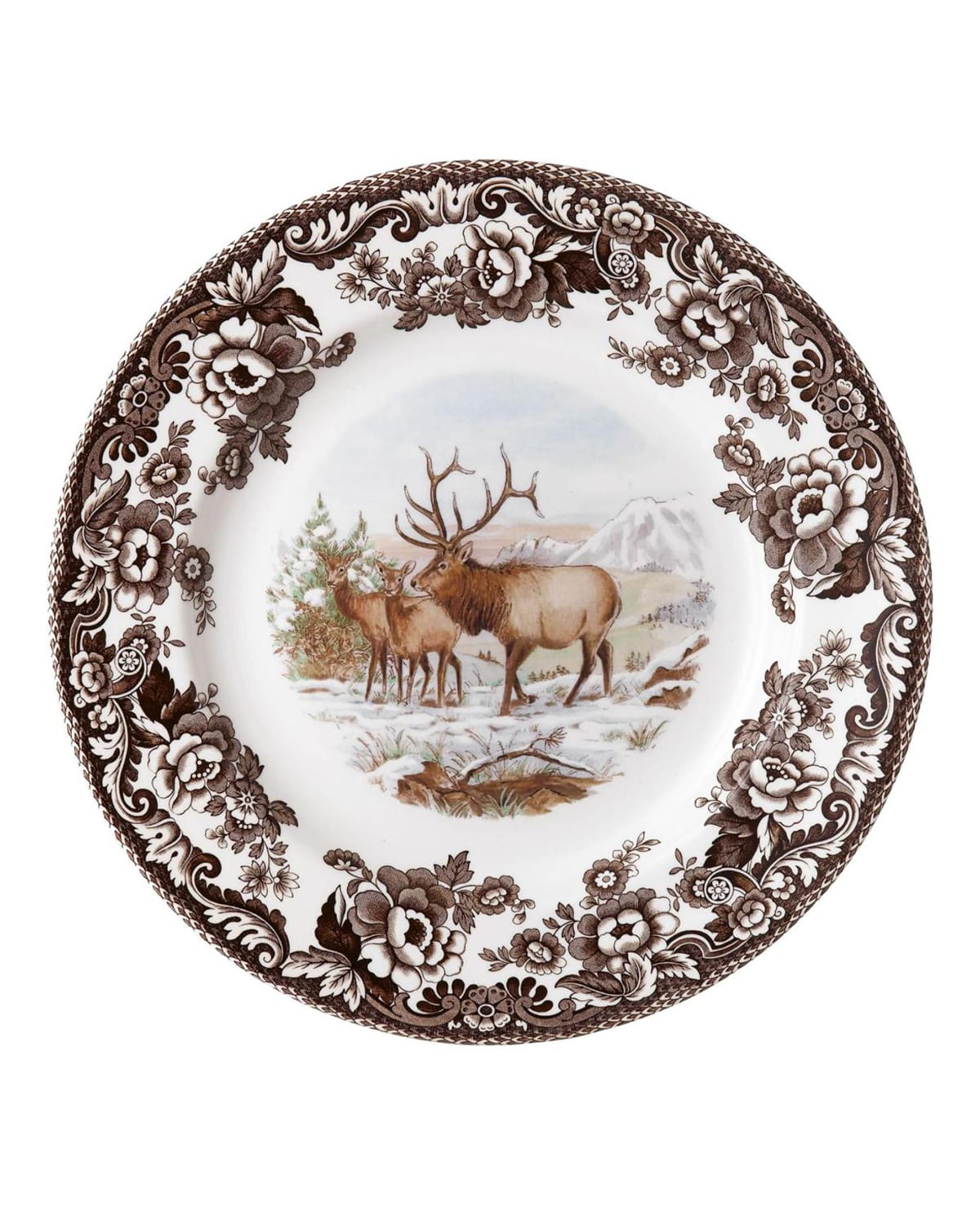 Image Spode Woodland American Wildlife Elk Salad Plate