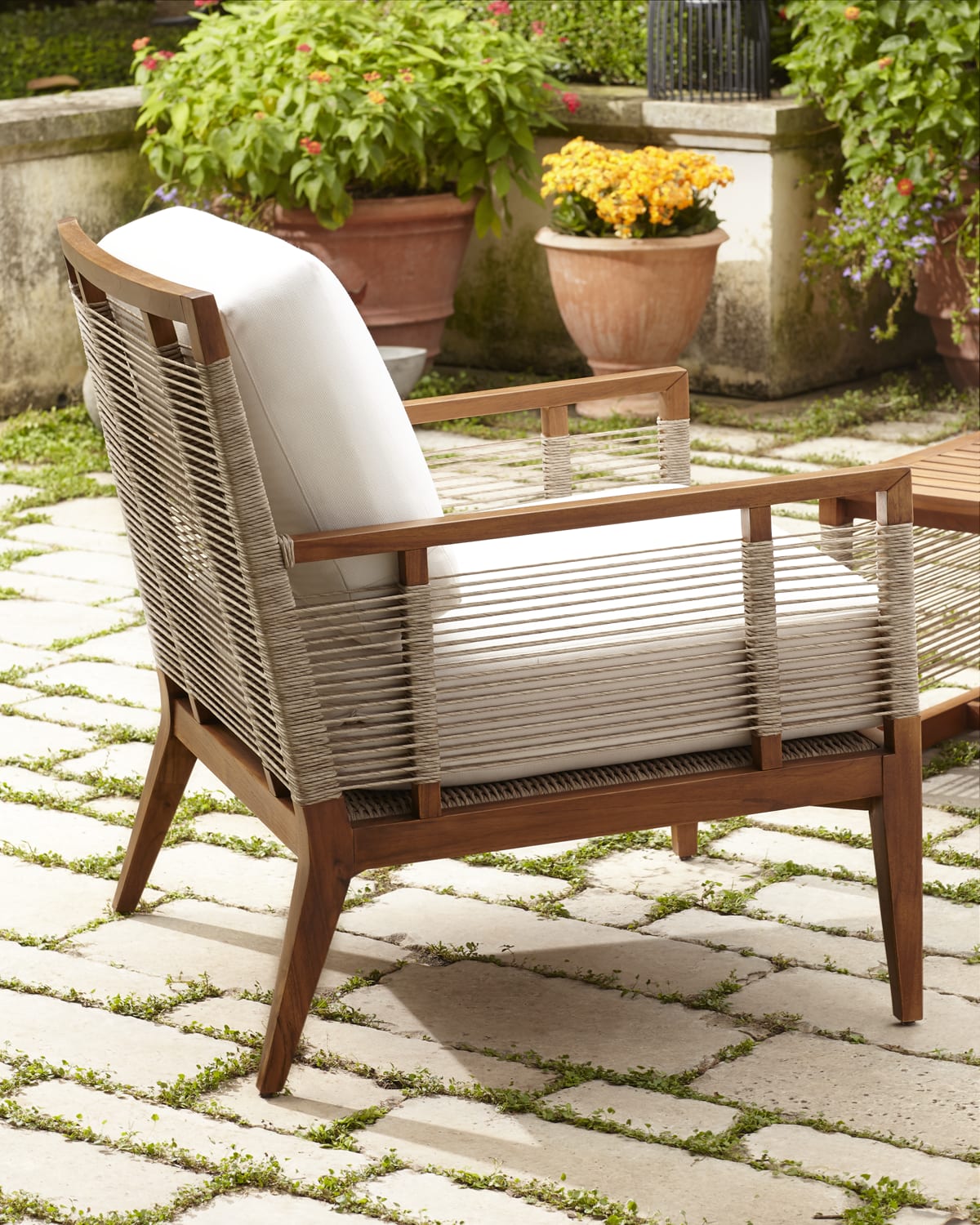 Image Palecek Amalfi Outdoor Lounge Chair with Cushions