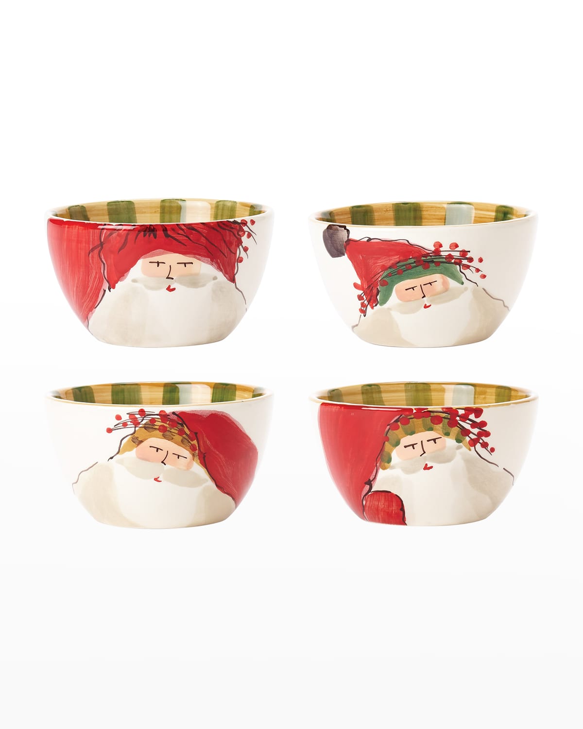 Image Vietri Old St. Nick Assorted Cereal Bowls, Set of 4