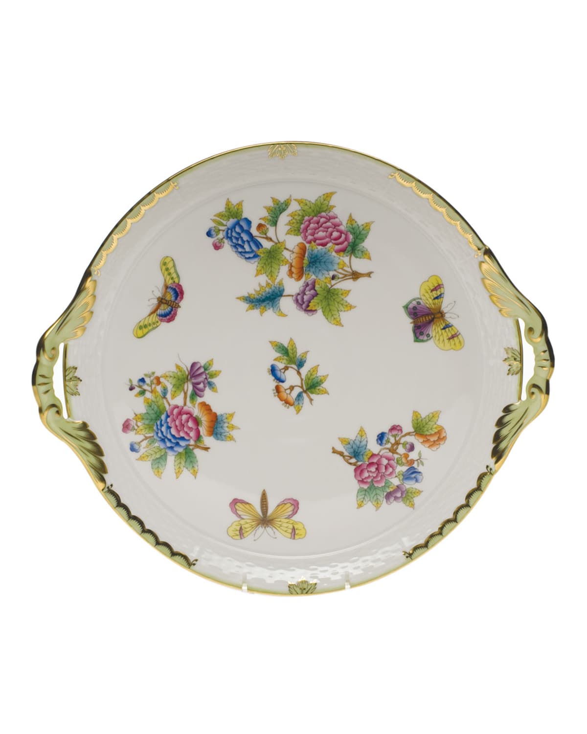 Image Herend Queen Victoria Round Tray with Handles