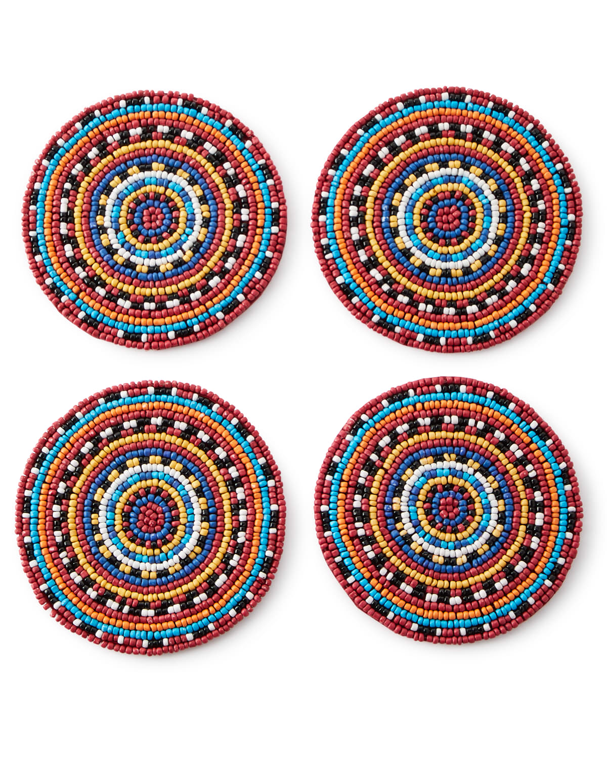 Image Von Gern Home Glass Beaded Coasters, Set of 4