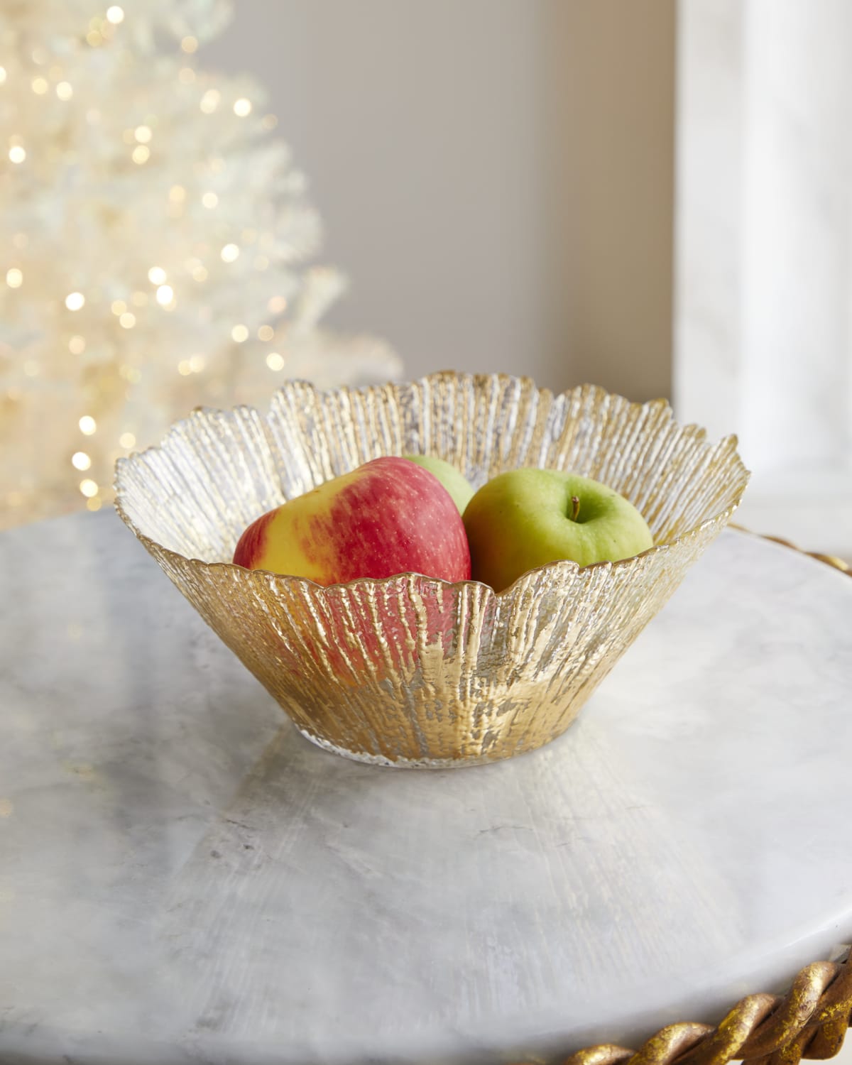 Image Vietri Rufolo Glass Gold Large Deep Bowl